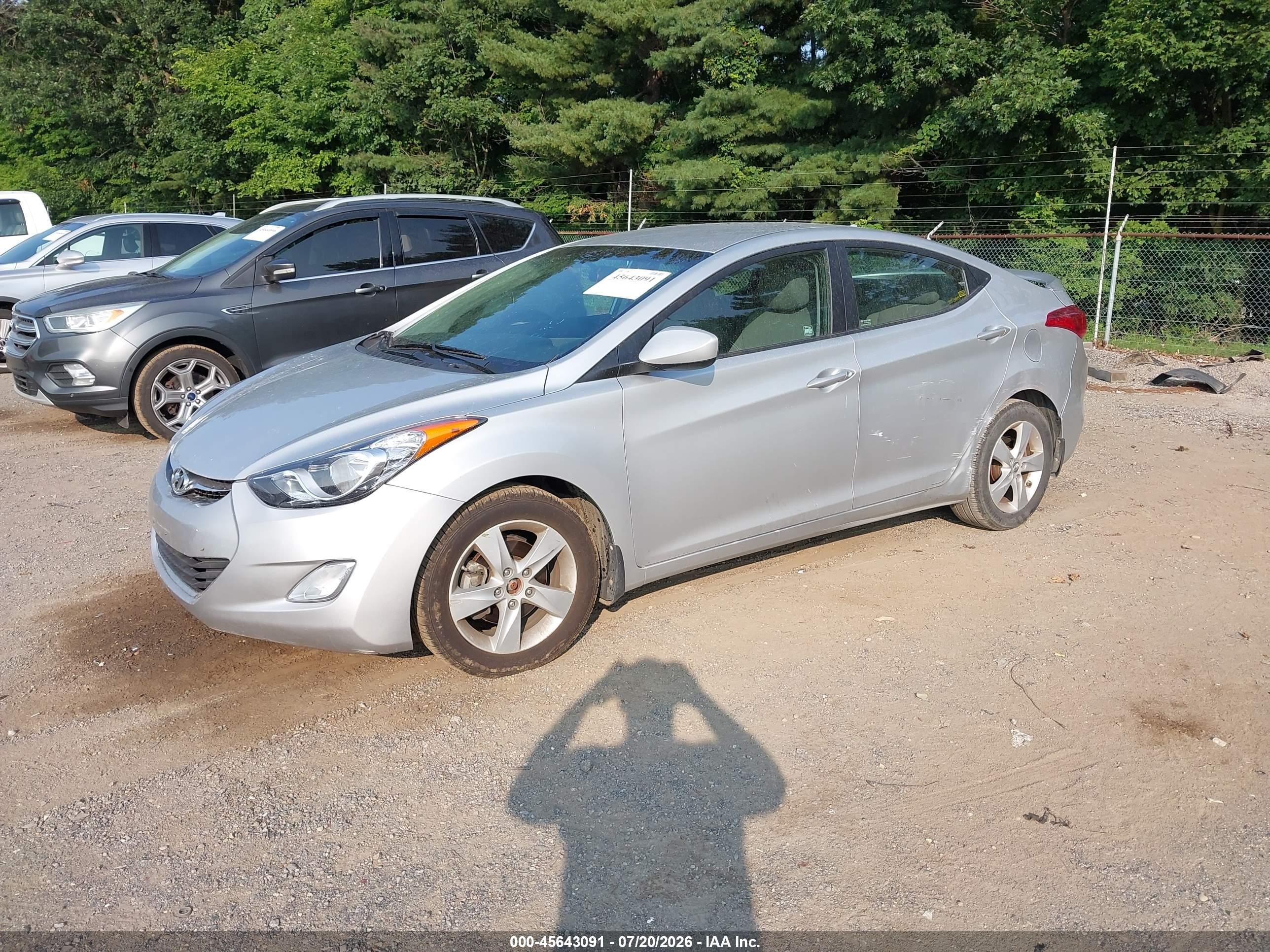 2013 Hyundai Elantra Gls Silver vin: 5NPDH4AE6DH392714