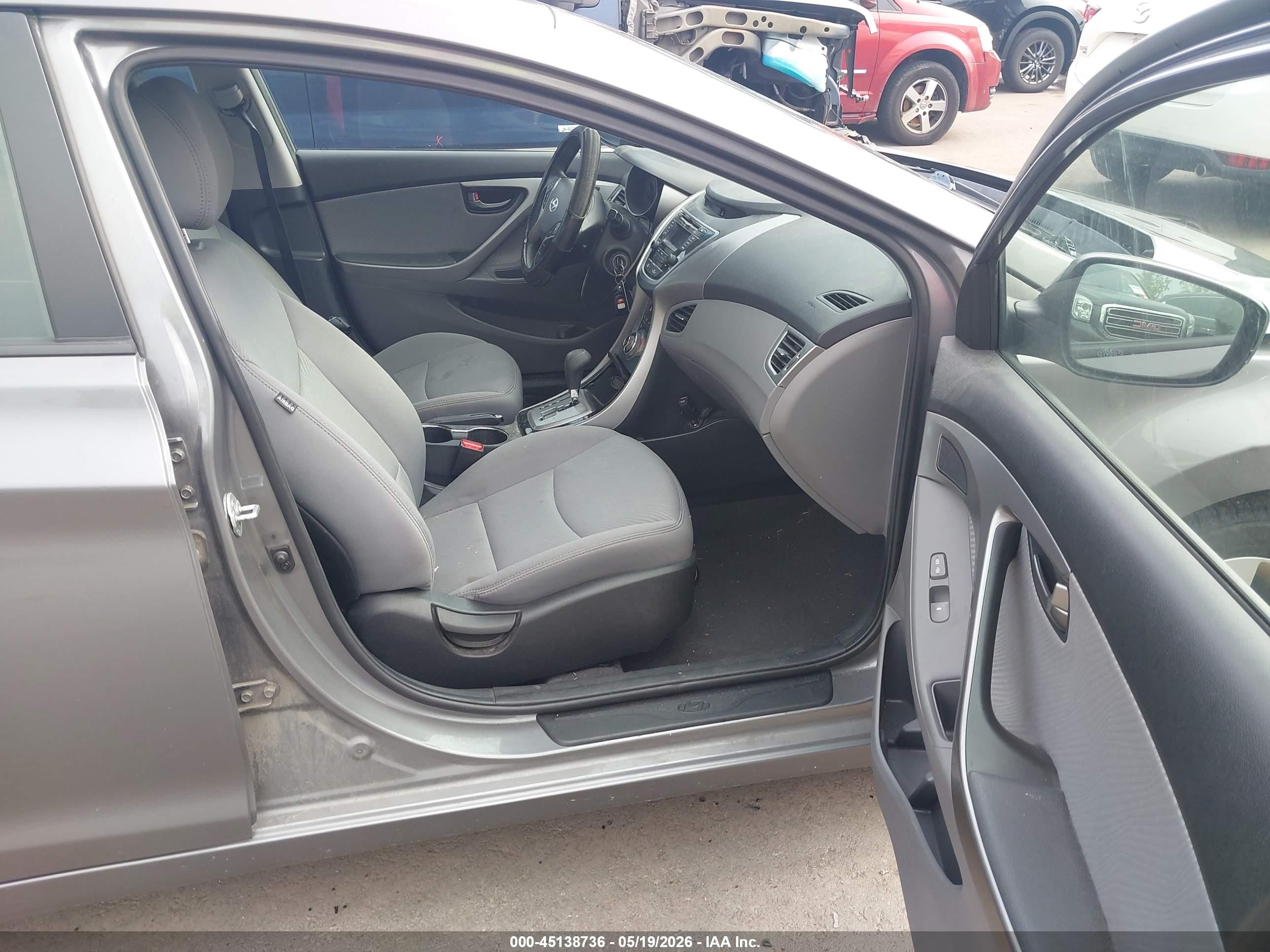 2013 Hyundai Elantra Gls Gray vin: 5NPDH4AE6DH395127
