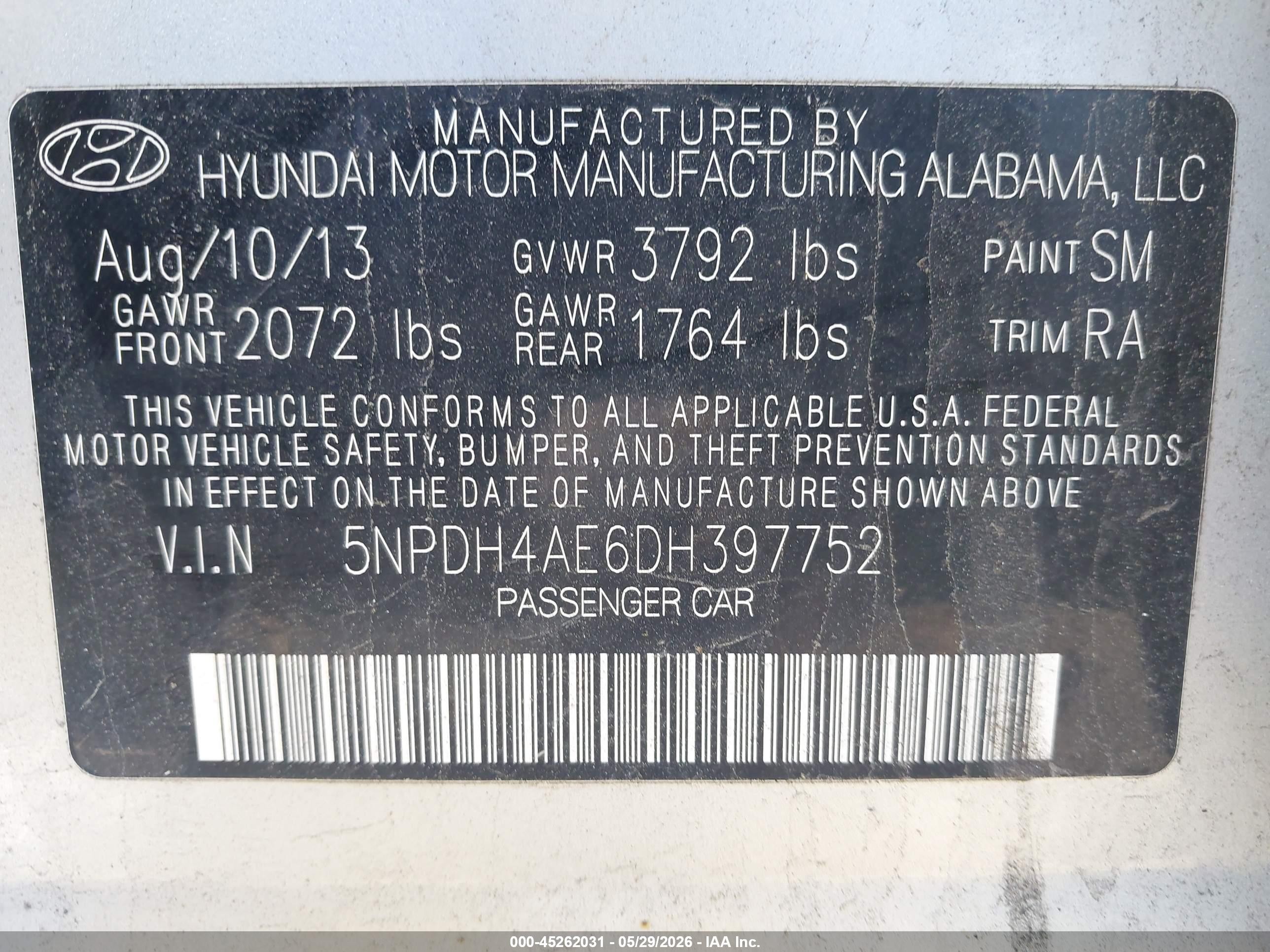 2013 Hyundai Elantra Gls Silver vin: 5NPDH4AE6DH397752