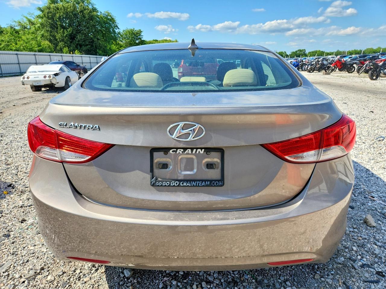 2013 Hyundai Elantra Gls Beige vin: 5NPDH4AE6DH397931