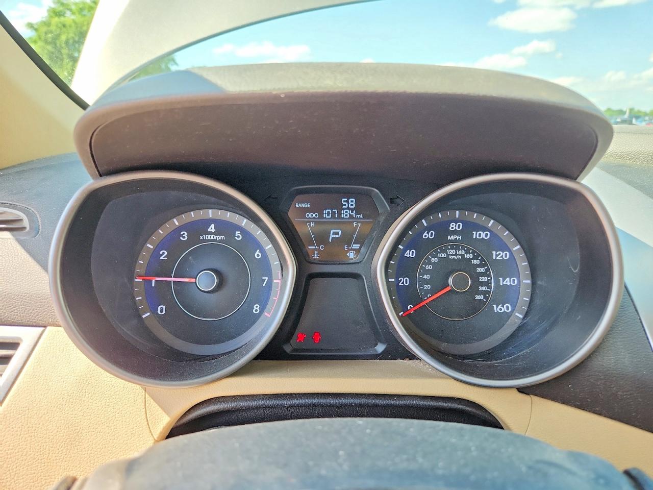 2013 Hyundai Elantra Gls Beige vin: 5NPDH4AE6DH397931