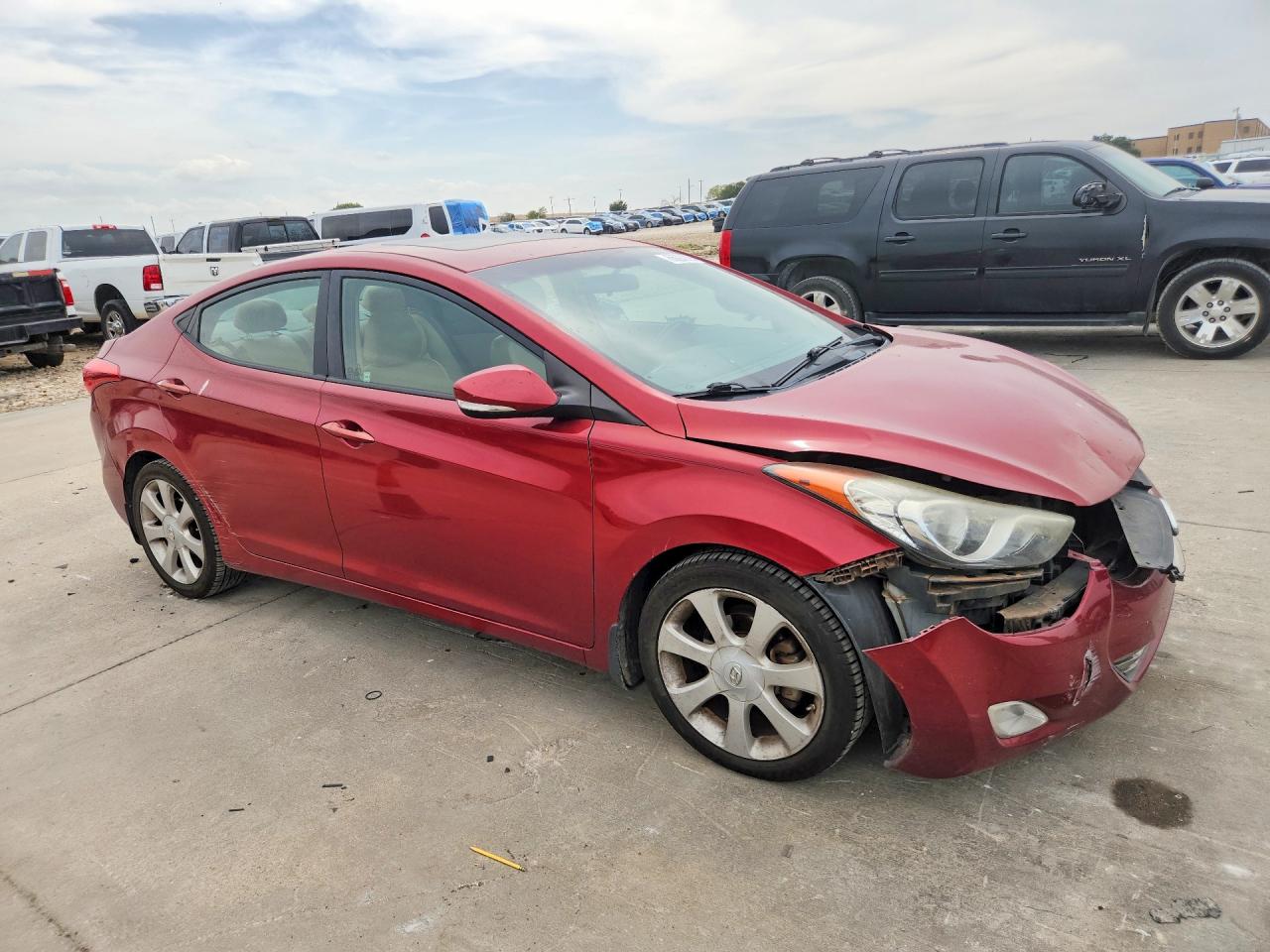 2013 Hyundai Elantra Limited Красный vin: 5NPDH4AE6DH417028