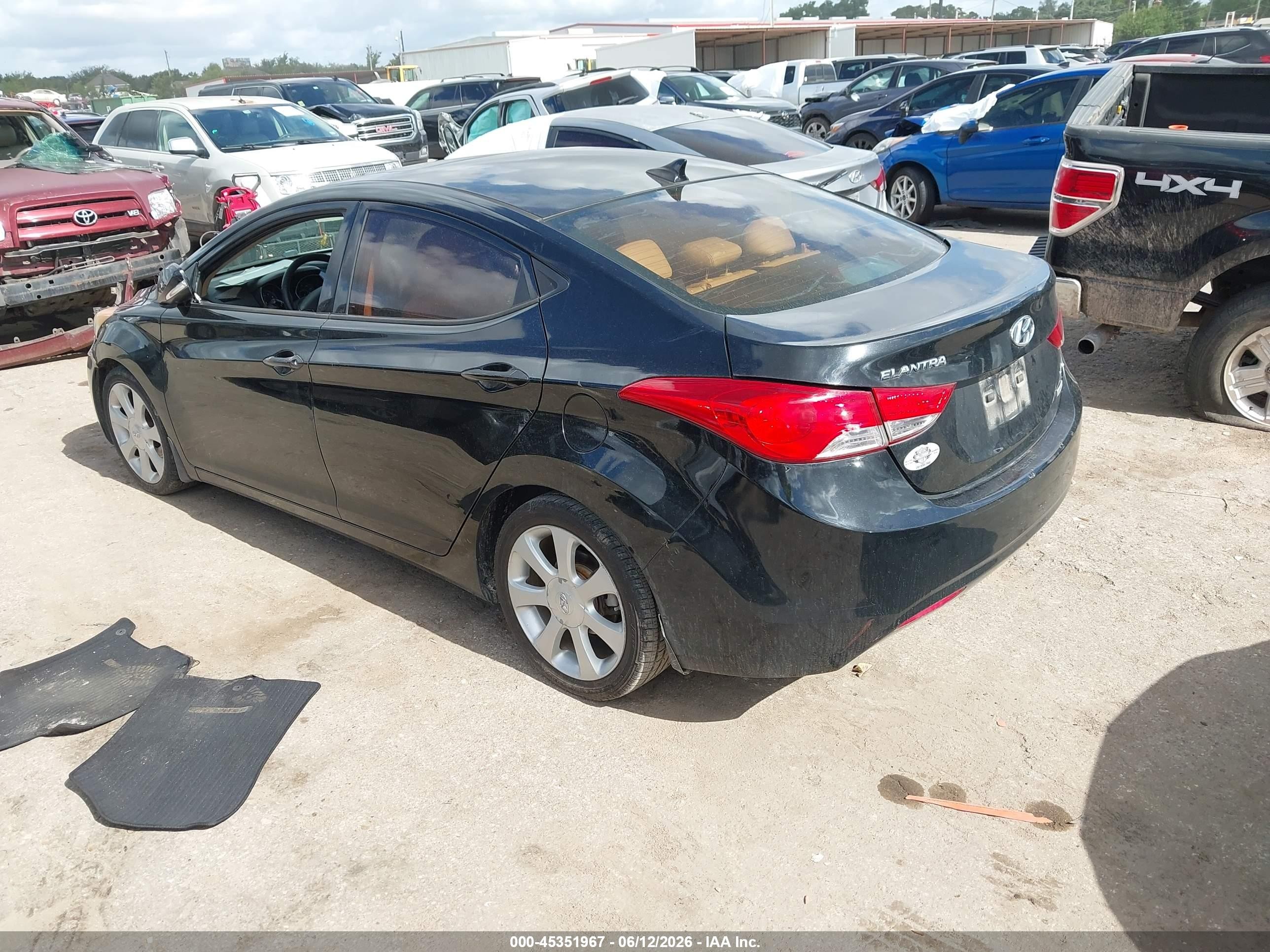2013 Hyundai Elantra Limited Black vin: 5NPDH4AE6DH421659