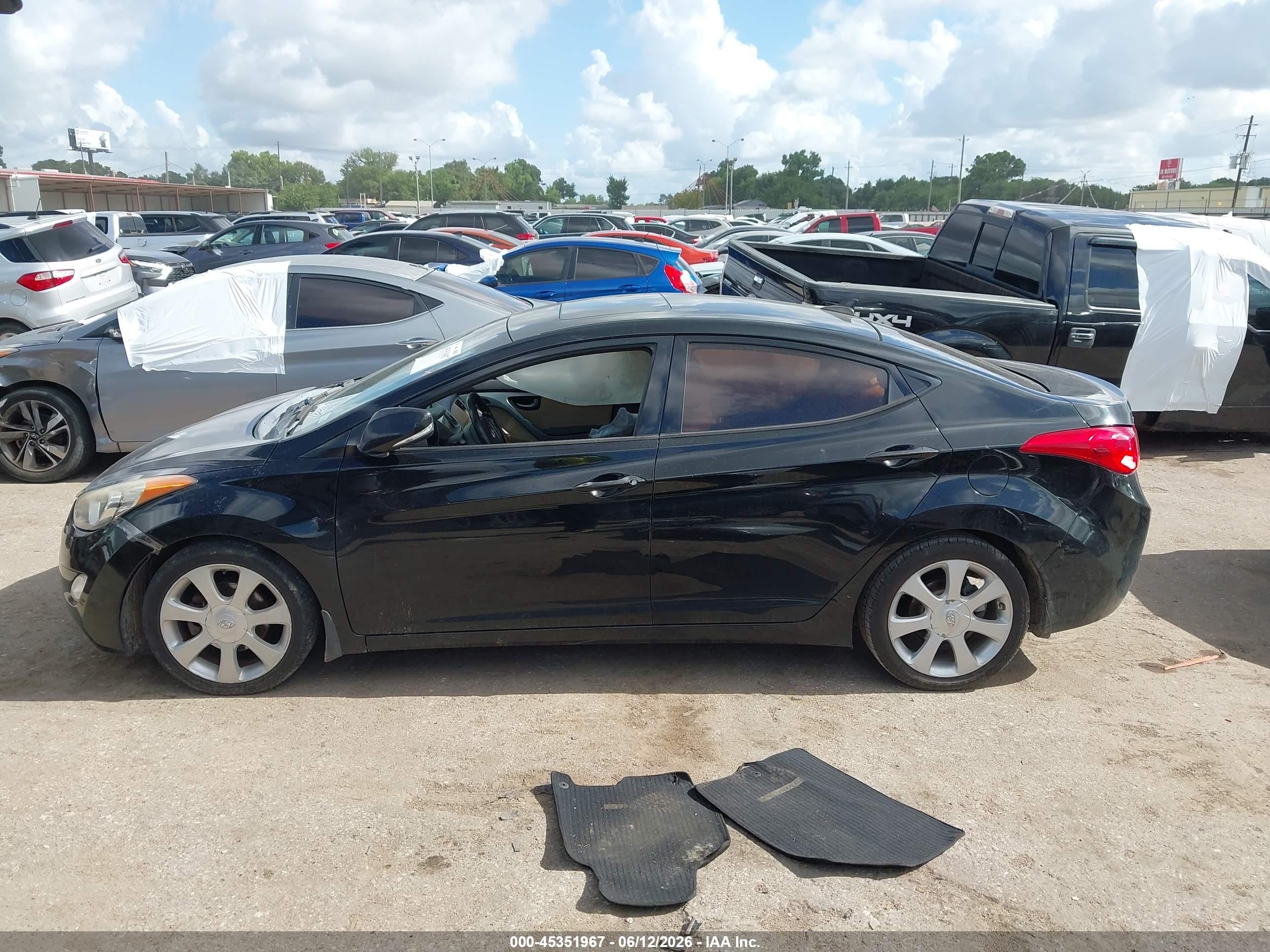 2013 Hyundai Elantra Limited Black vin: 5NPDH4AE6DH421659