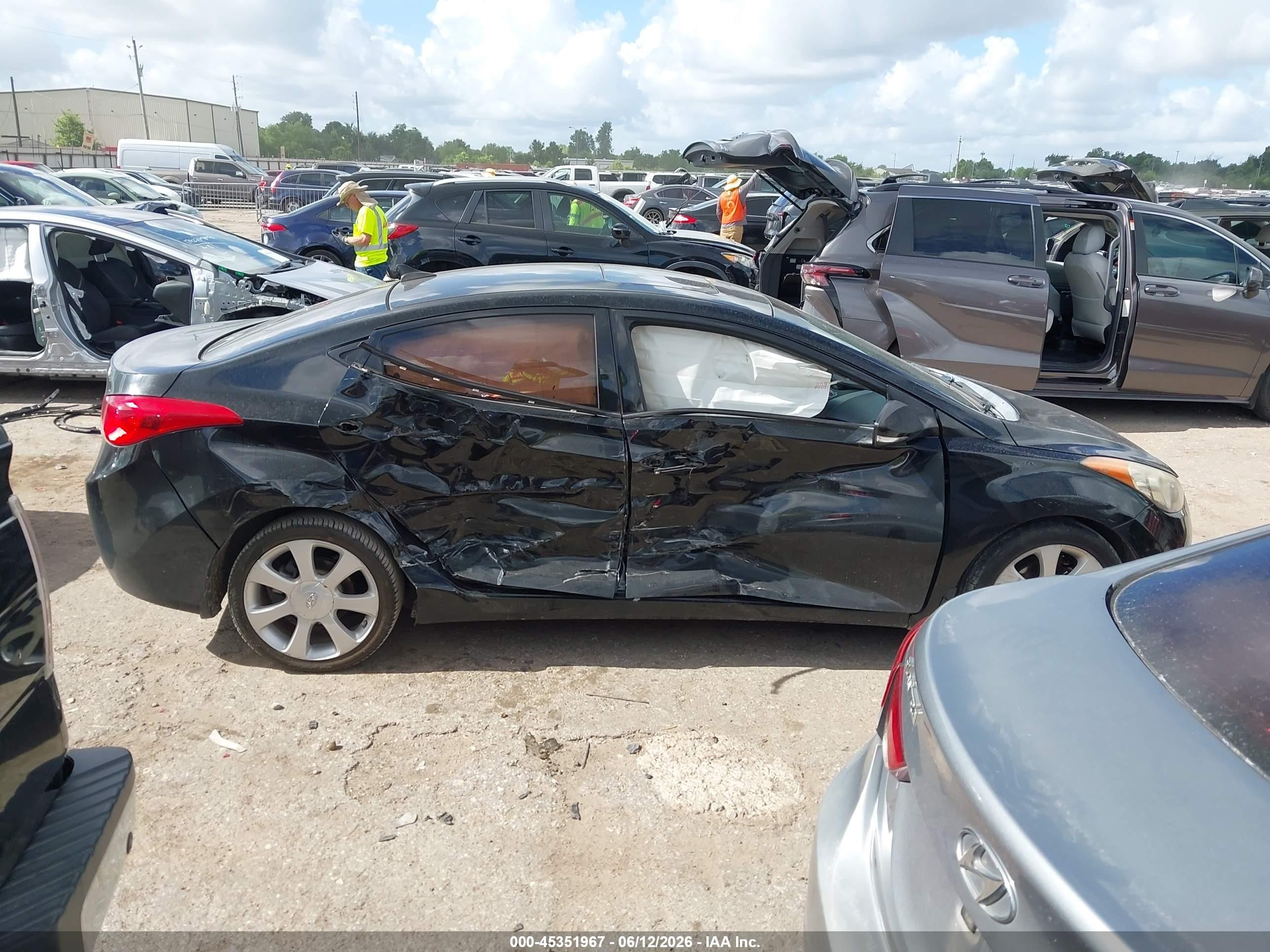 2013 Hyundai Elantra Limited Black vin: 5NPDH4AE6DH421659