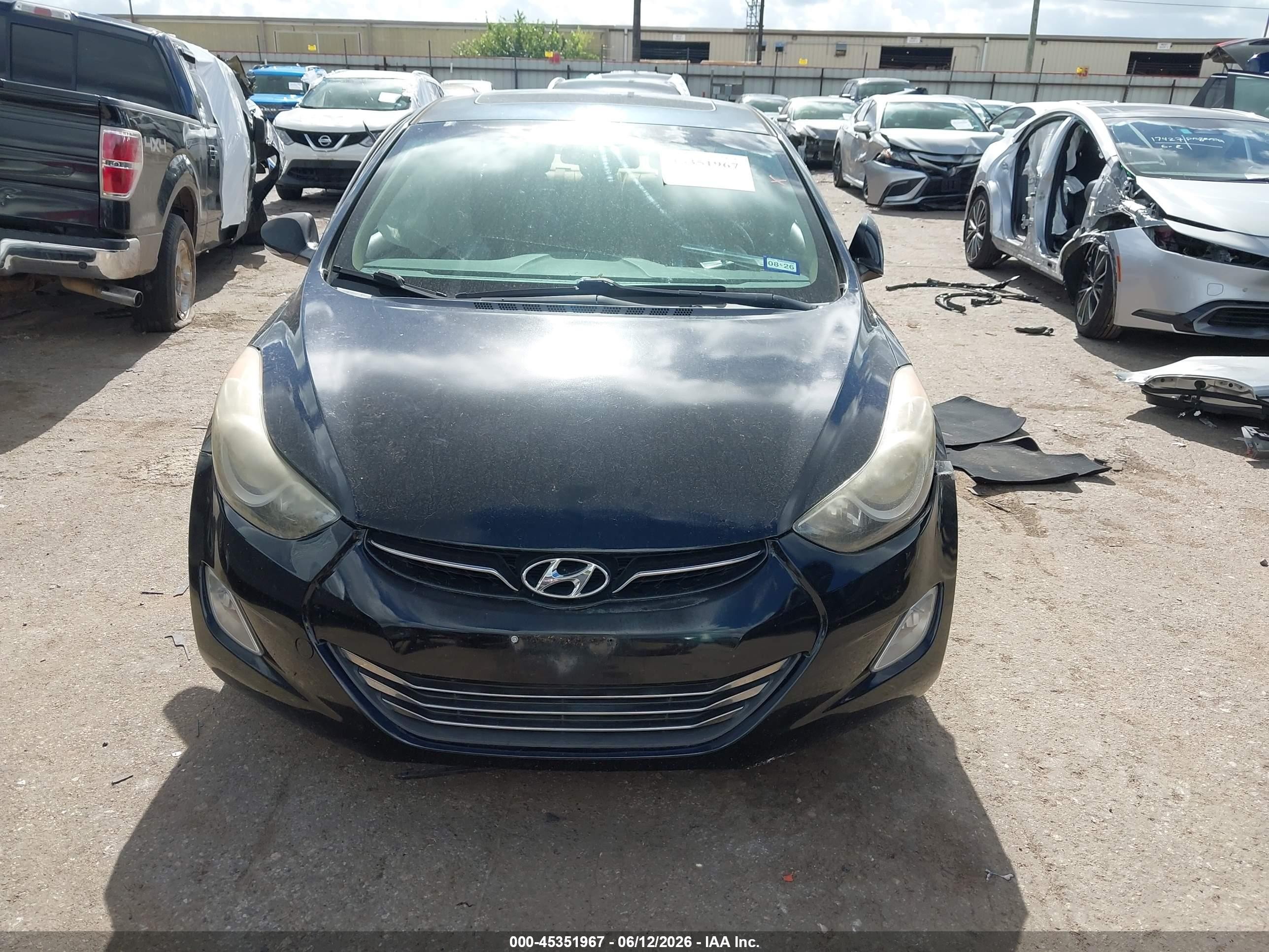 2013 Hyundai Elantra Limited Black vin: 5NPDH4AE6DH421659