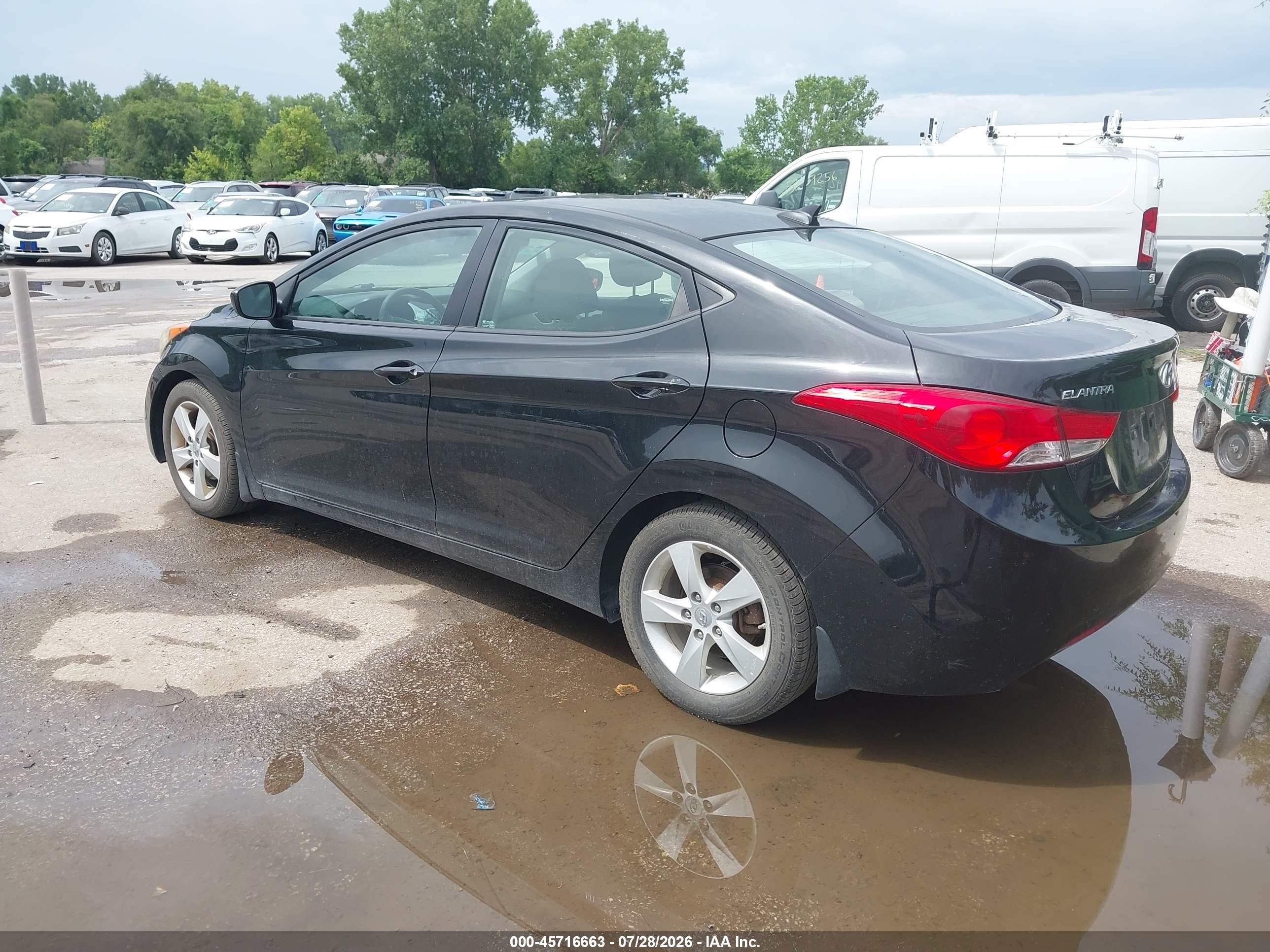2013 Hyundai Elantra Gls Black vin: 5NPDH4AE6DH426845