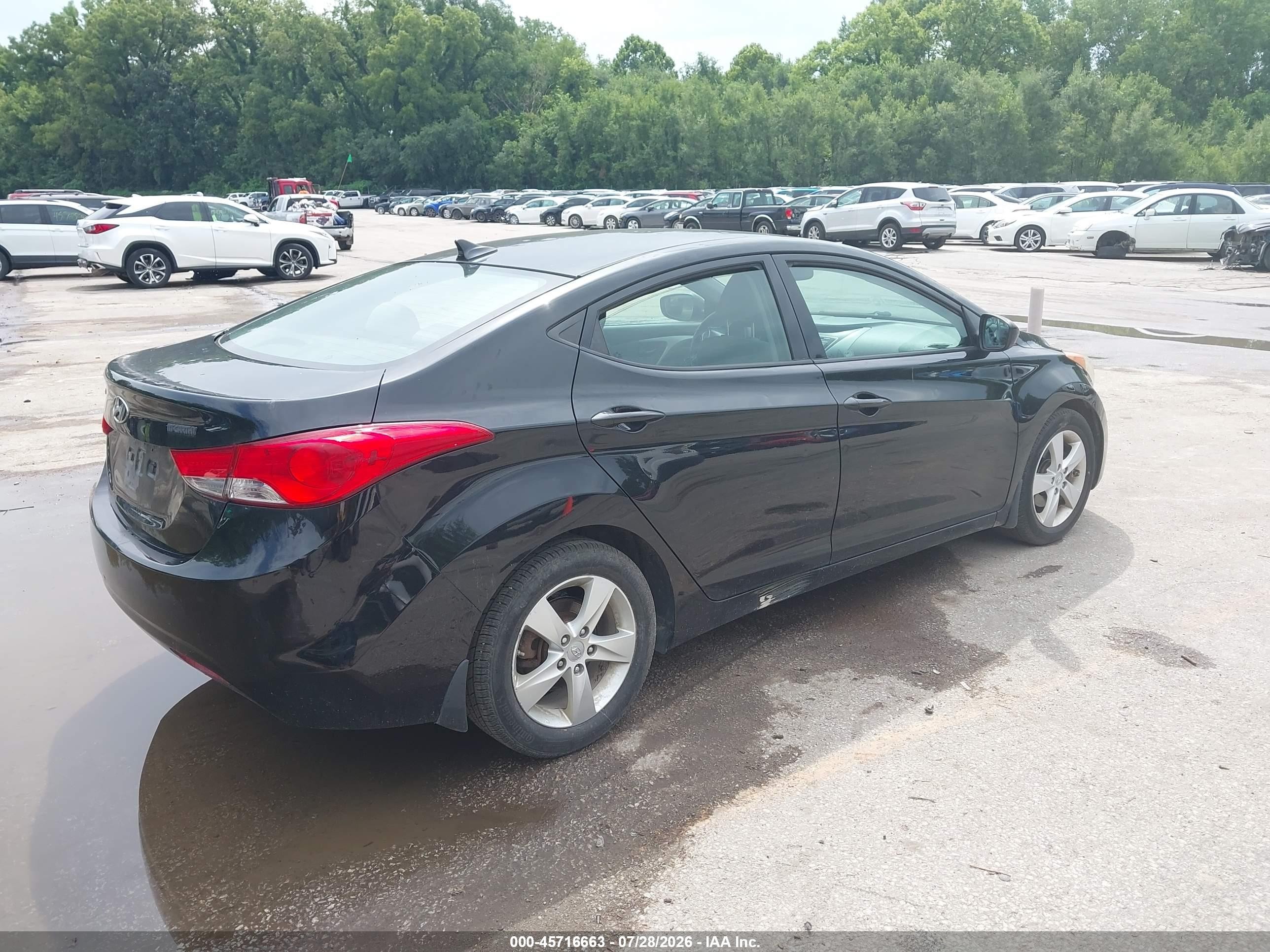 2013 Hyundai Elantra Gls Black vin: 5NPDH4AE6DH426845