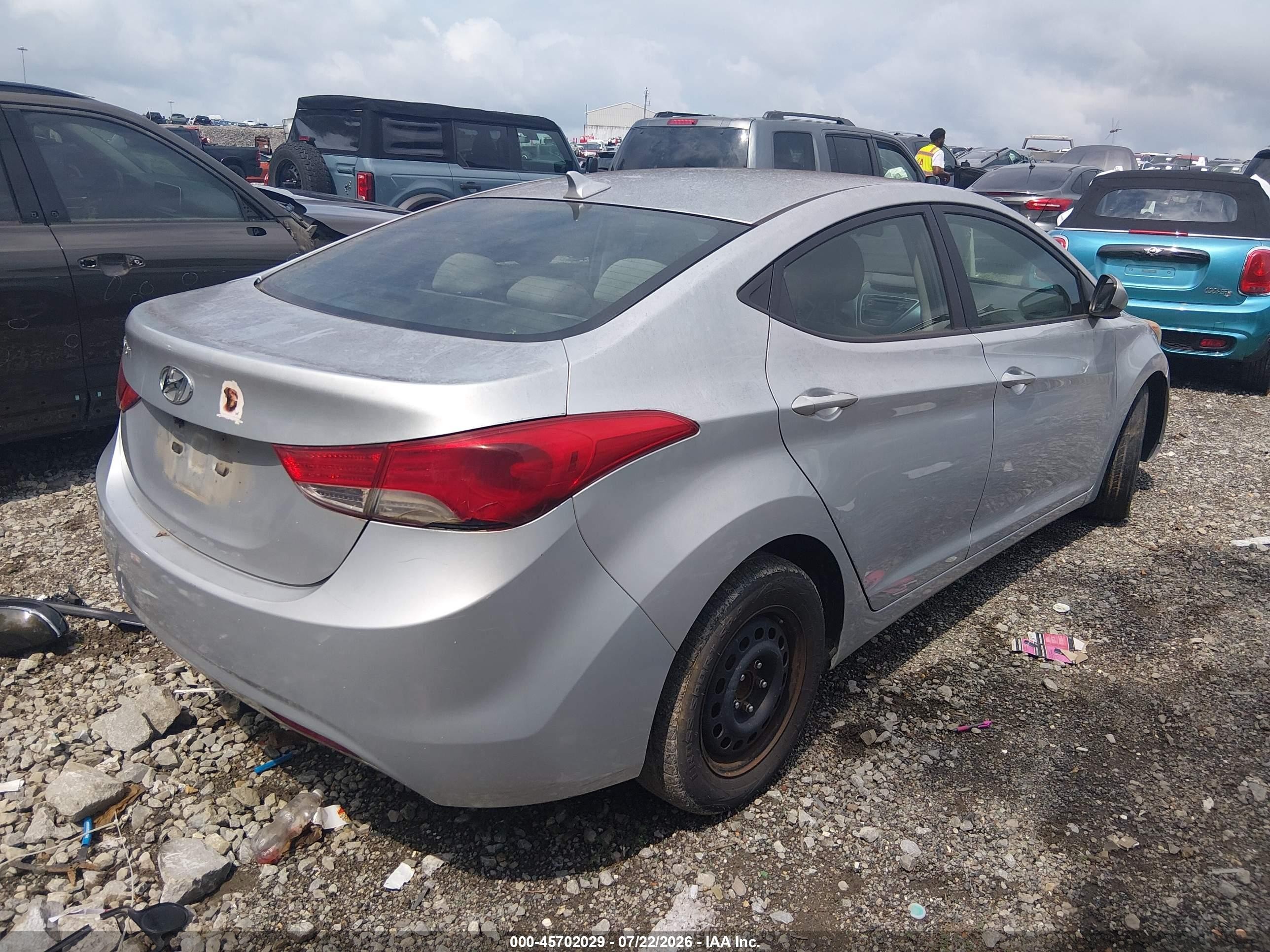 2013 Hyundai Elantra Gls Silver vin: 5NPDH4AE6DH431608