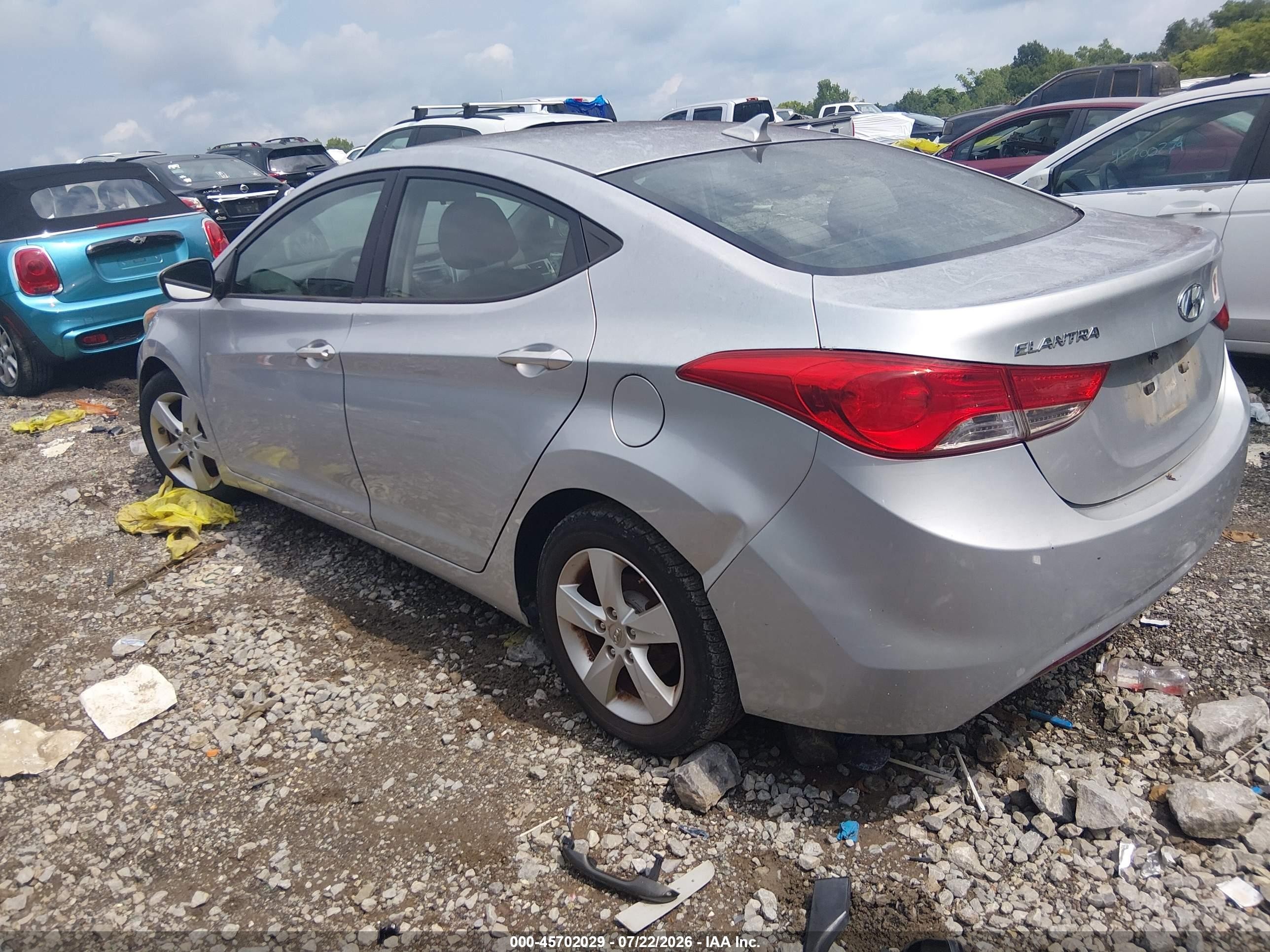 2013 Hyundai Elantra Gls Silver vin: 5NPDH4AE6DH431608
