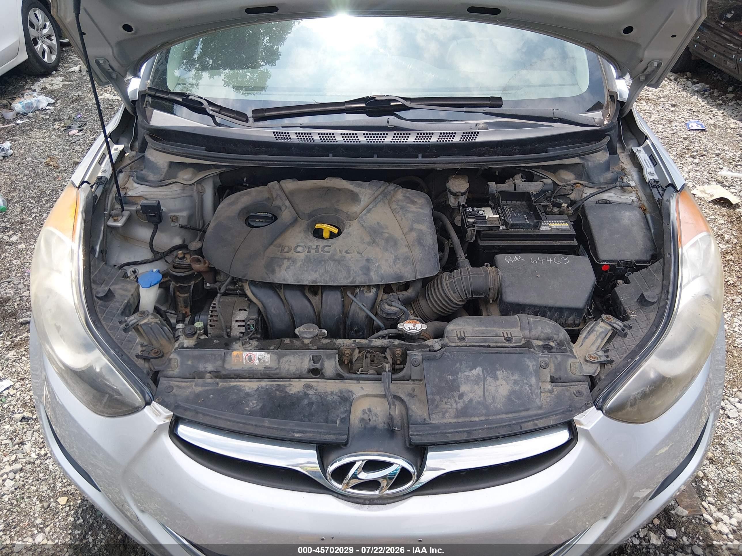 2013 Hyundai Elantra Gls Silver vin: 5NPDH4AE6DH431608
