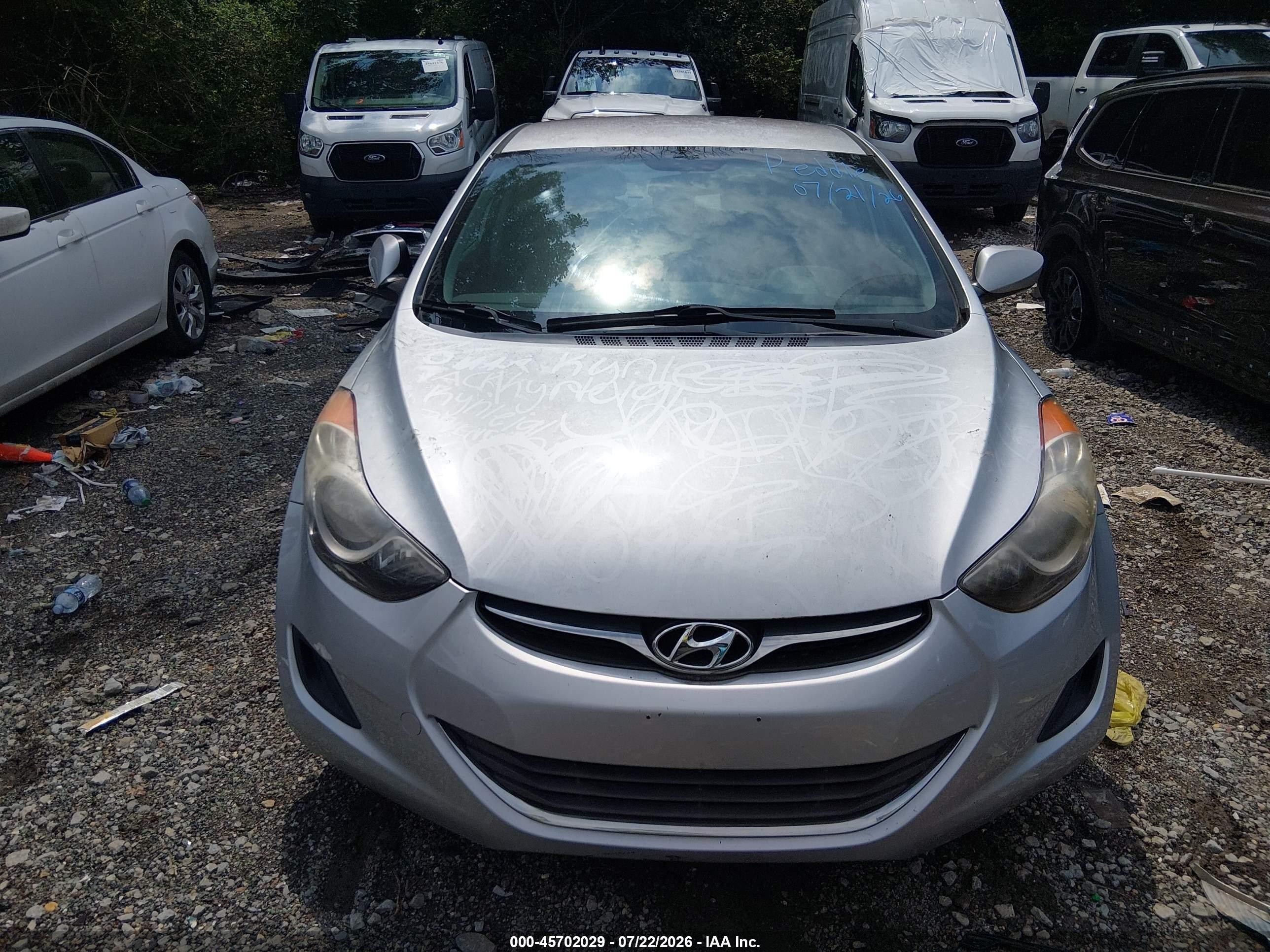 2013 Hyundai Elantra Gls Silver vin: 5NPDH4AE6DH431608