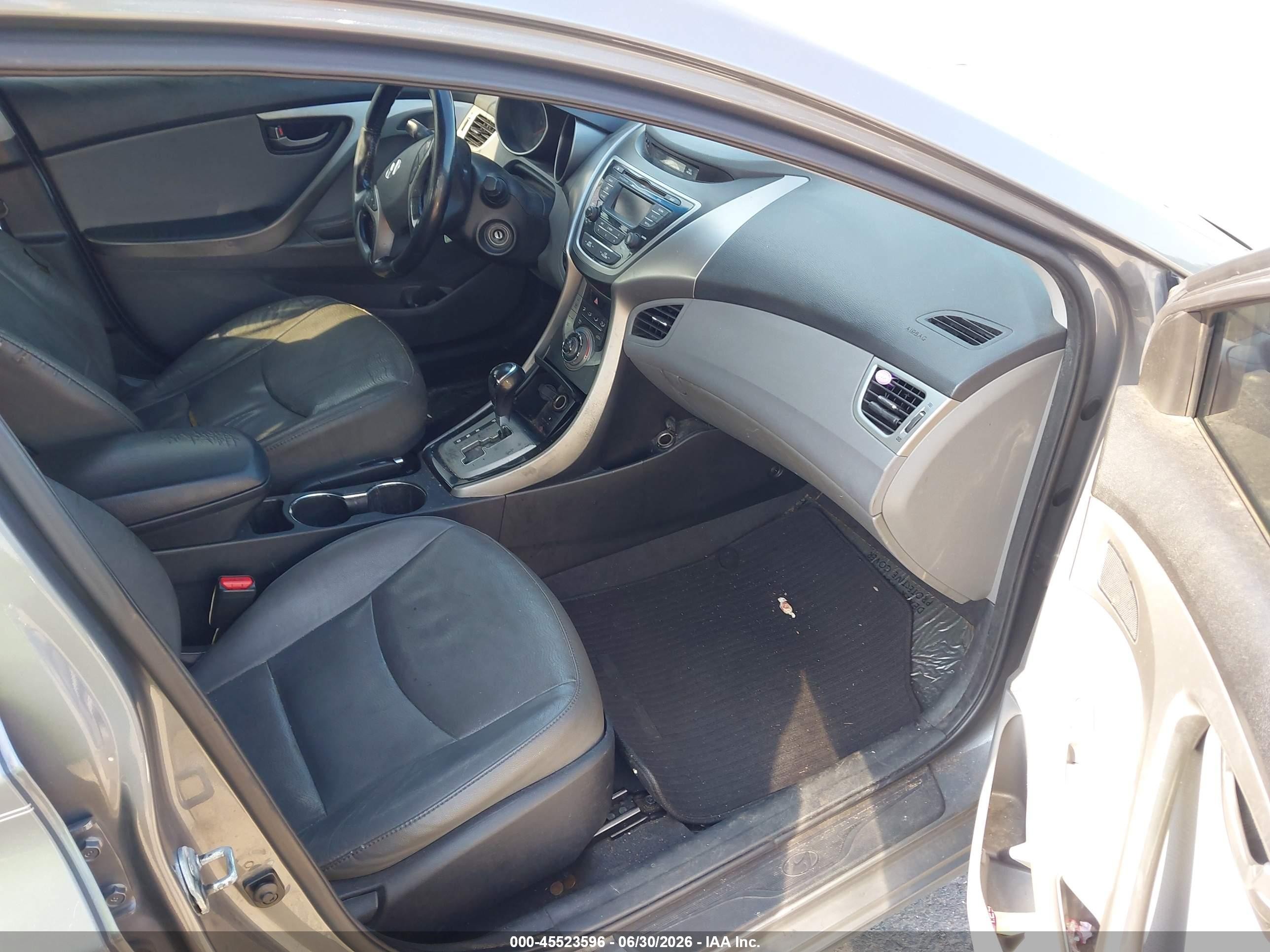 2013 Hyundai Elantra Limited Серый vin: 5NPDH4AE6DH433035