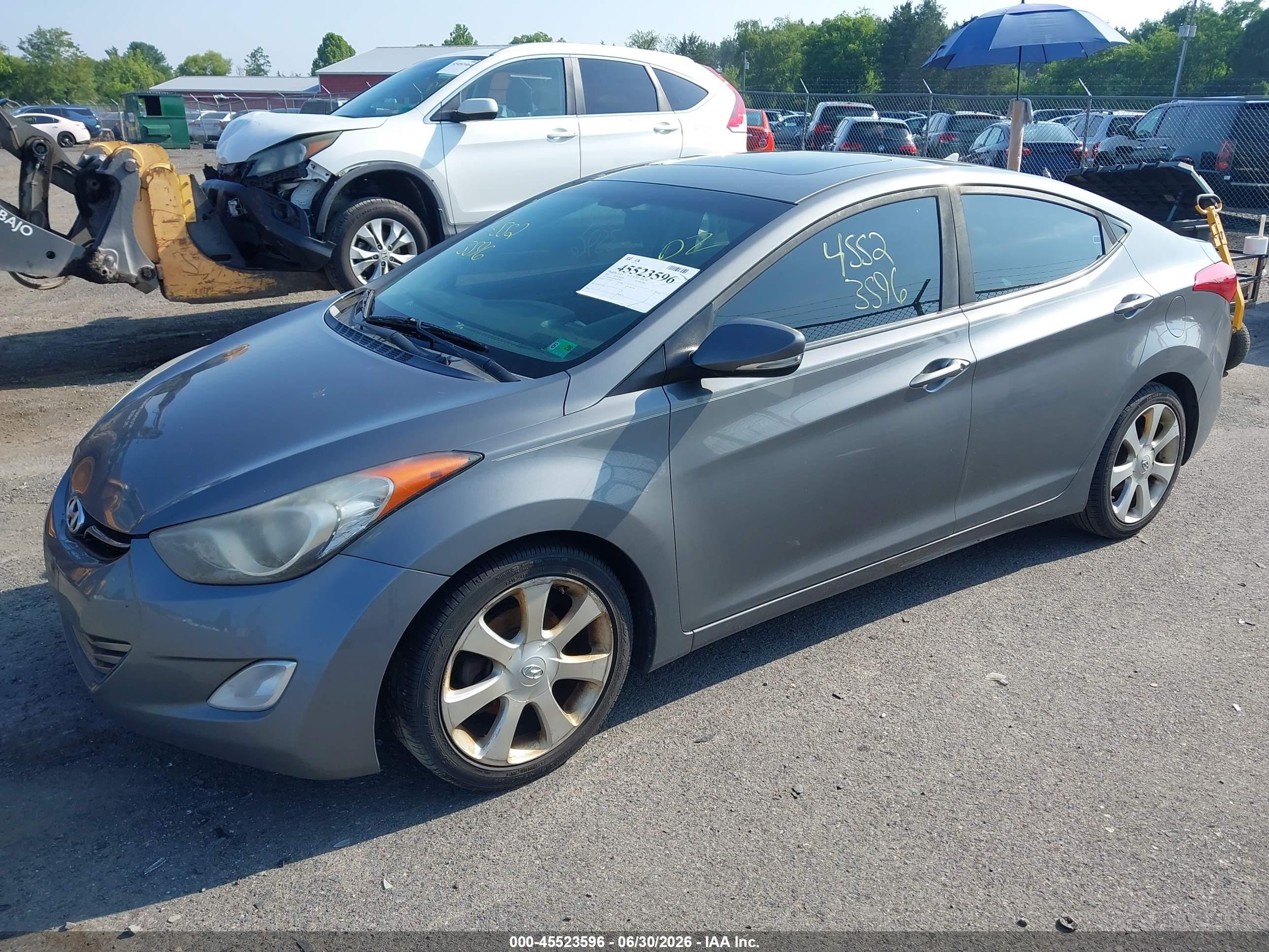 2013 Hyundai Elantra Limited Серый vin: 5NPDH4AE6DH433035