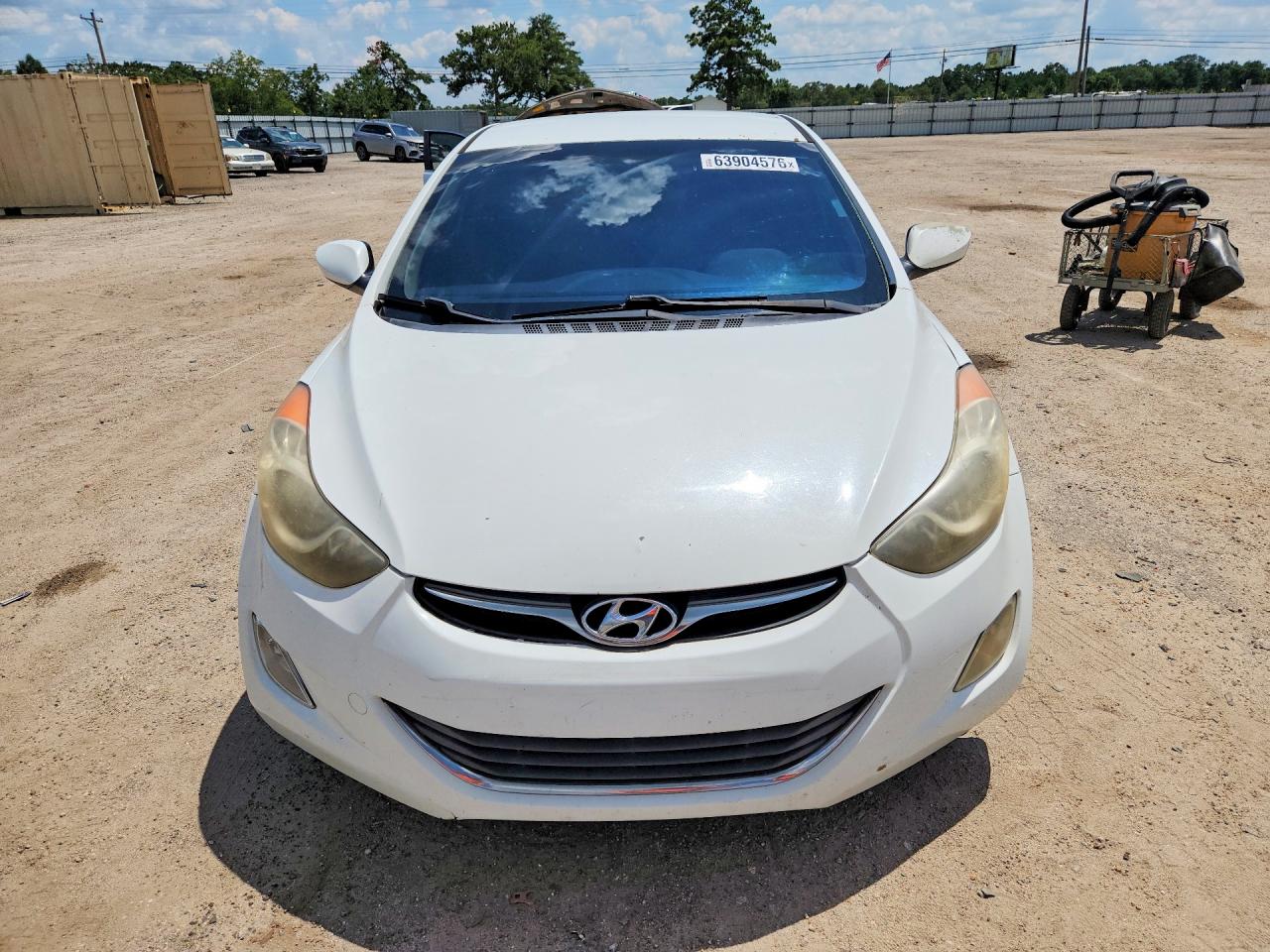 2013 Hyundai Elantra Gls White vin: 5NPDH4AE6DH438302