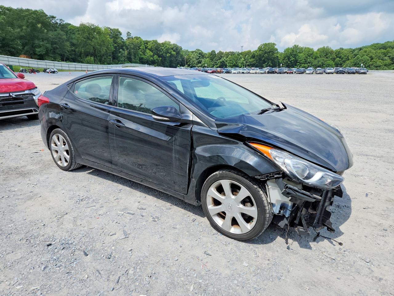 2013 Hyundai Elantra Gls Black vin: 5NPDH4AE6DH443970