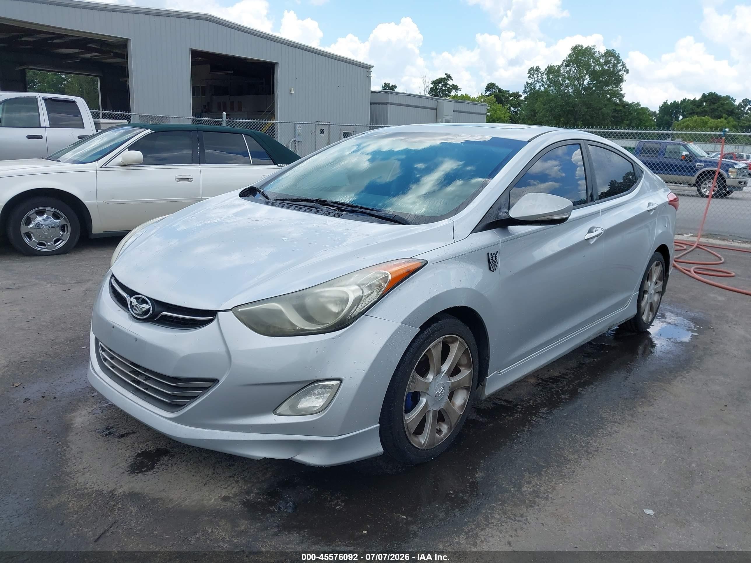 2013 Hyundai Elantra Limited Silver vin: 5NPDH4AE6DH451423