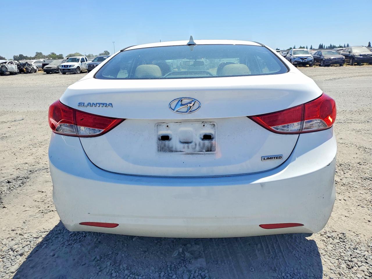 2013 Hyundai Elantra Limited White vin: 5NPDH4AE6DH452166