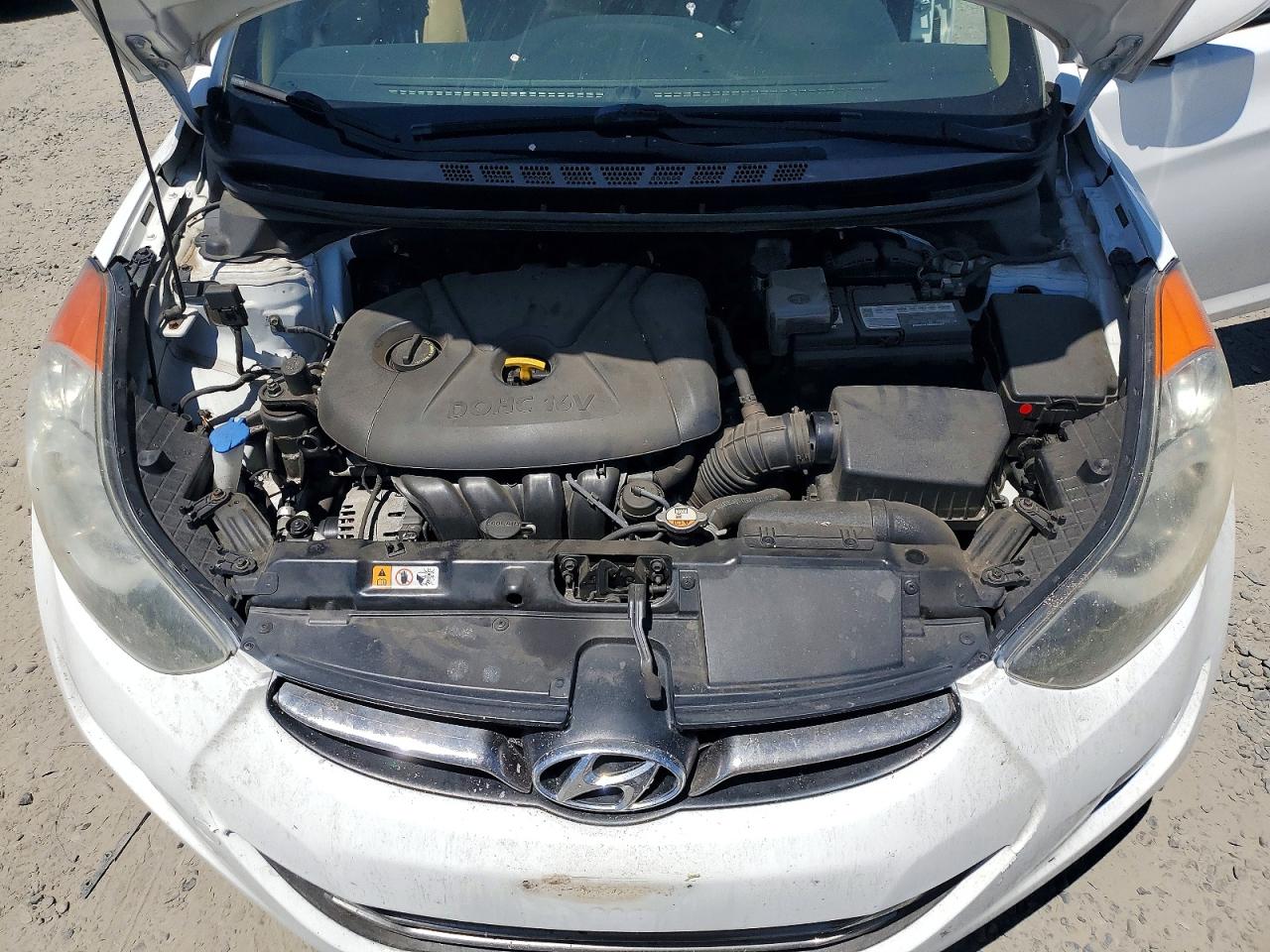 2013 Hyundai Elantra Limited White vin: 5NPDH4AE6DH452166