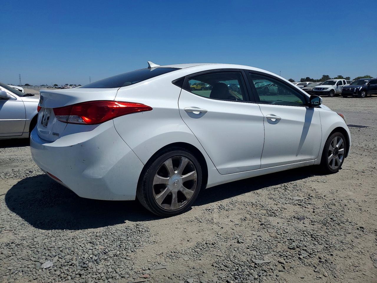 2013 Hyundai Elantra Limited White vin: 5NPDH4AE6DH452166