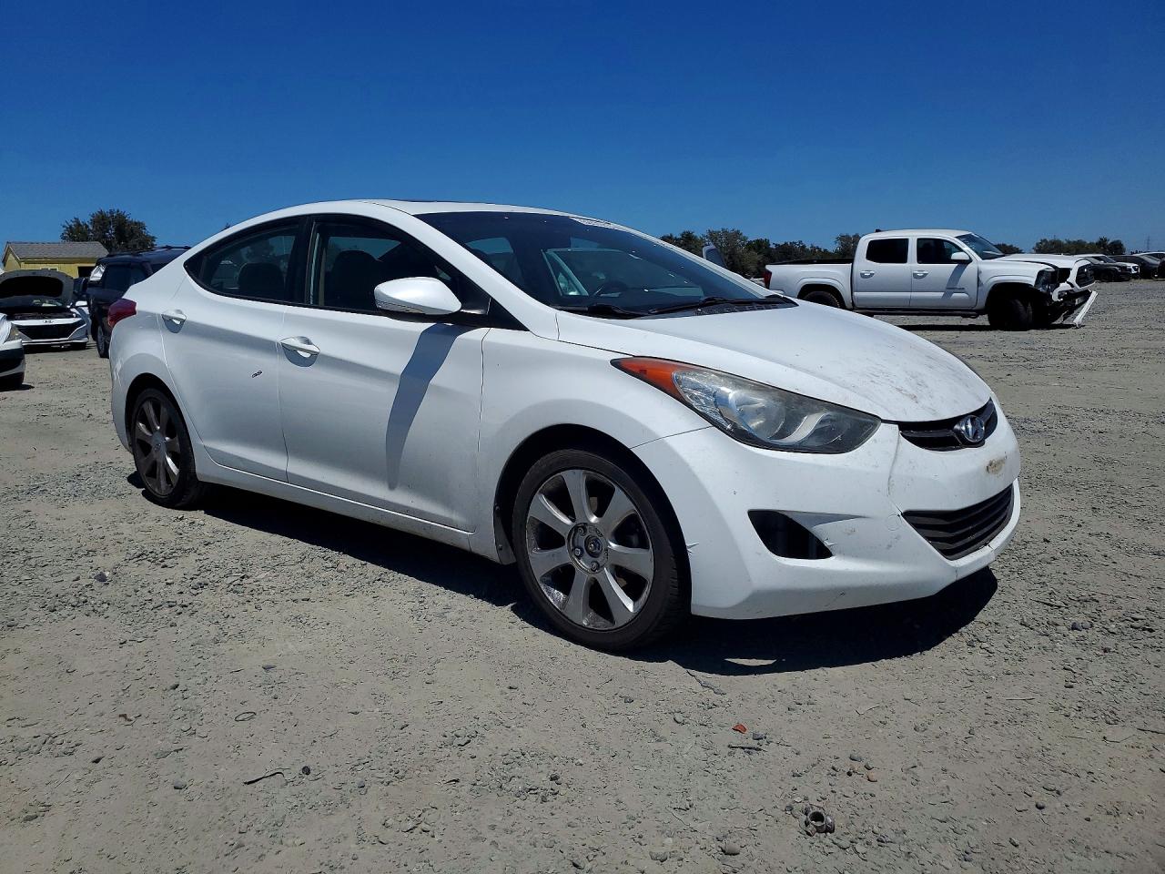 2013 Hyundai Elantra Limited White vin: 5NPDH4AE6DH452166