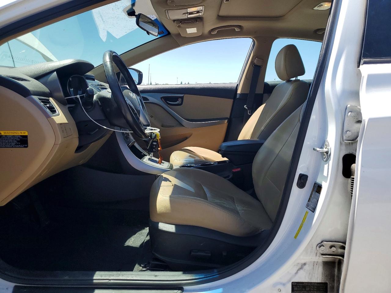 2013 Hyundai Elantra Limited White vin: 5NPDH4AE6DH452166