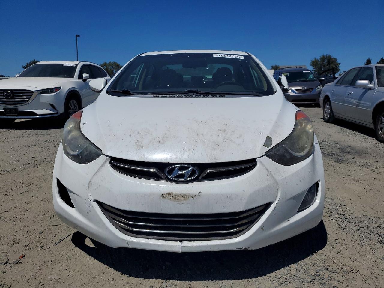 2013 Hyundai Elantra Limited White vin: 5NPDH4AE6DH452166