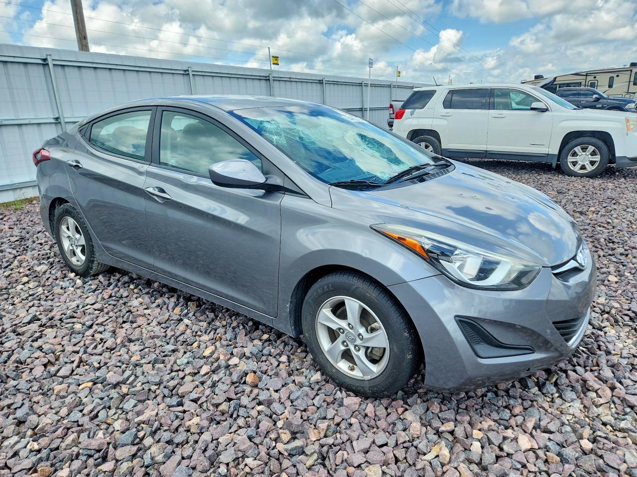 2014 Hyundai Elantra Se Gray vin: 5NPDH4AE6EH462729