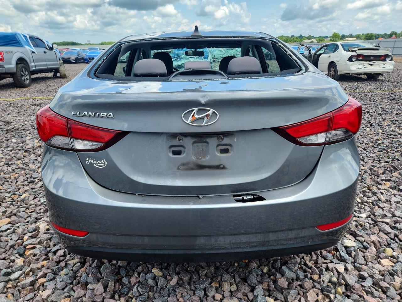2014 Hyundai Elantra Se Gray vin: 5NPDH4AE6EH462729