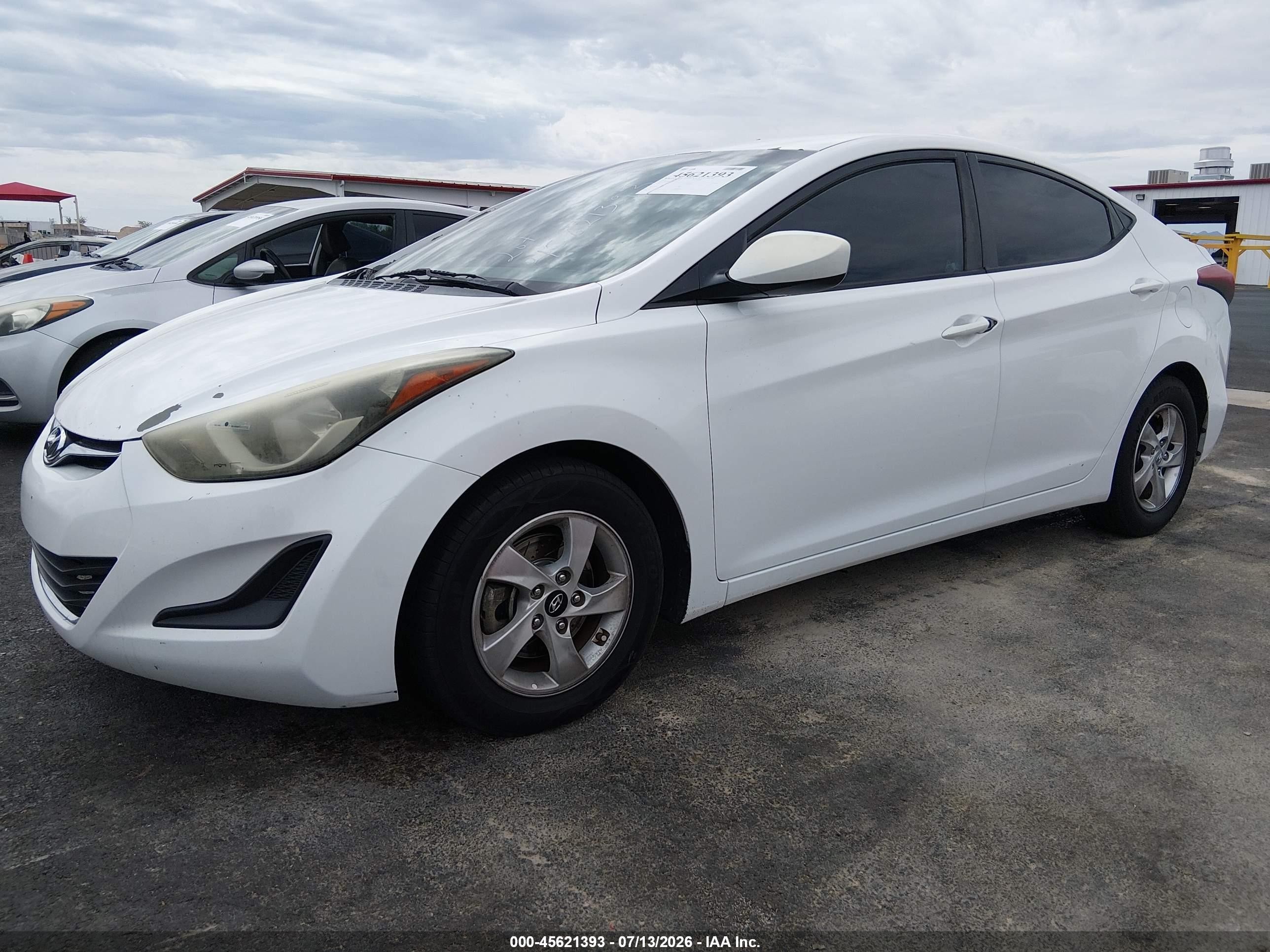 2014 Hyundai Elantra Se White vin: 5NPDH4AE6EH463976