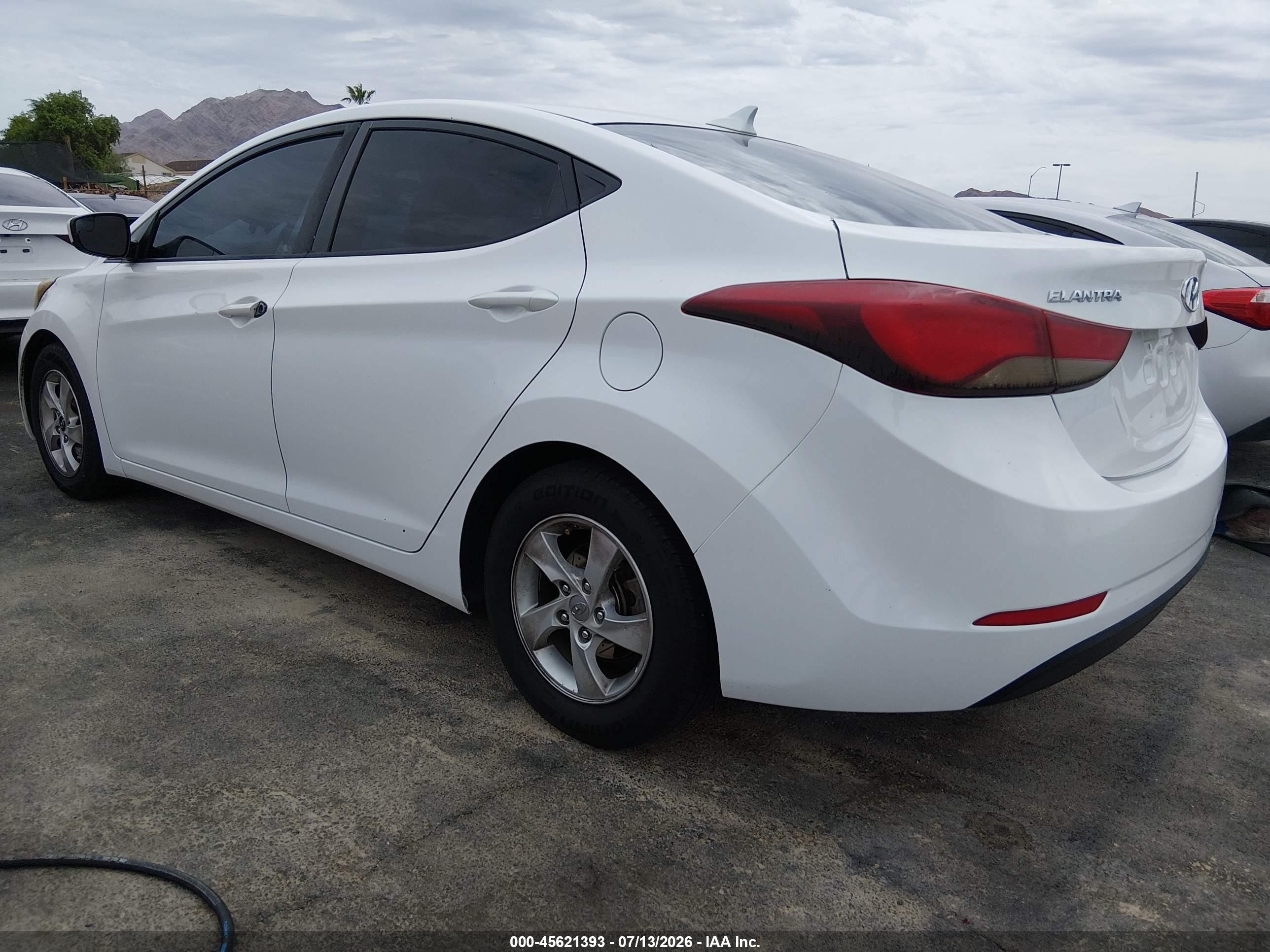 2014 Hyundai Elantra Se White vin: 5NPDH4AE6EH463976