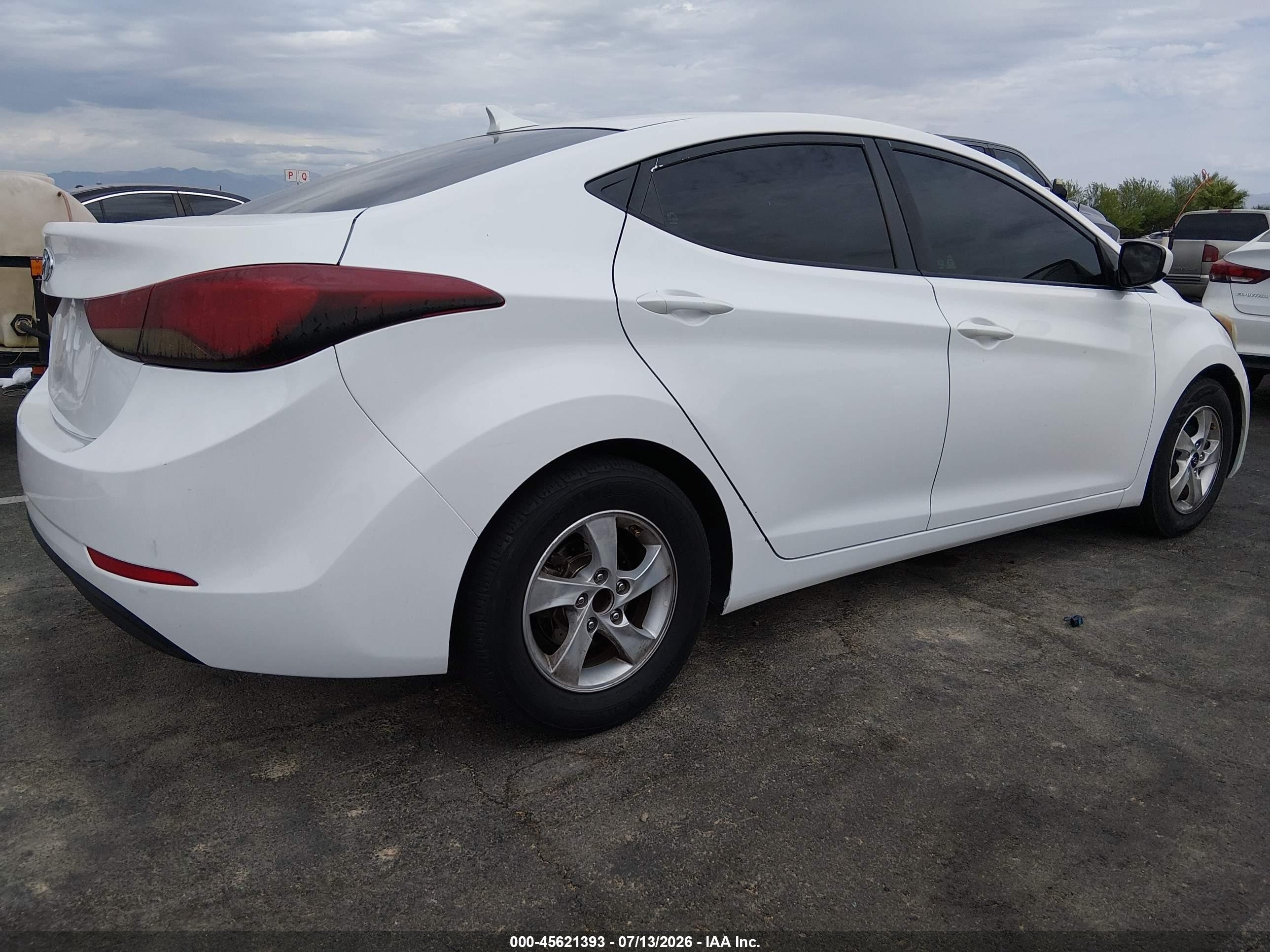2014 Hyundai Elantra Se White vin: 5NPDH4AE6EH463976