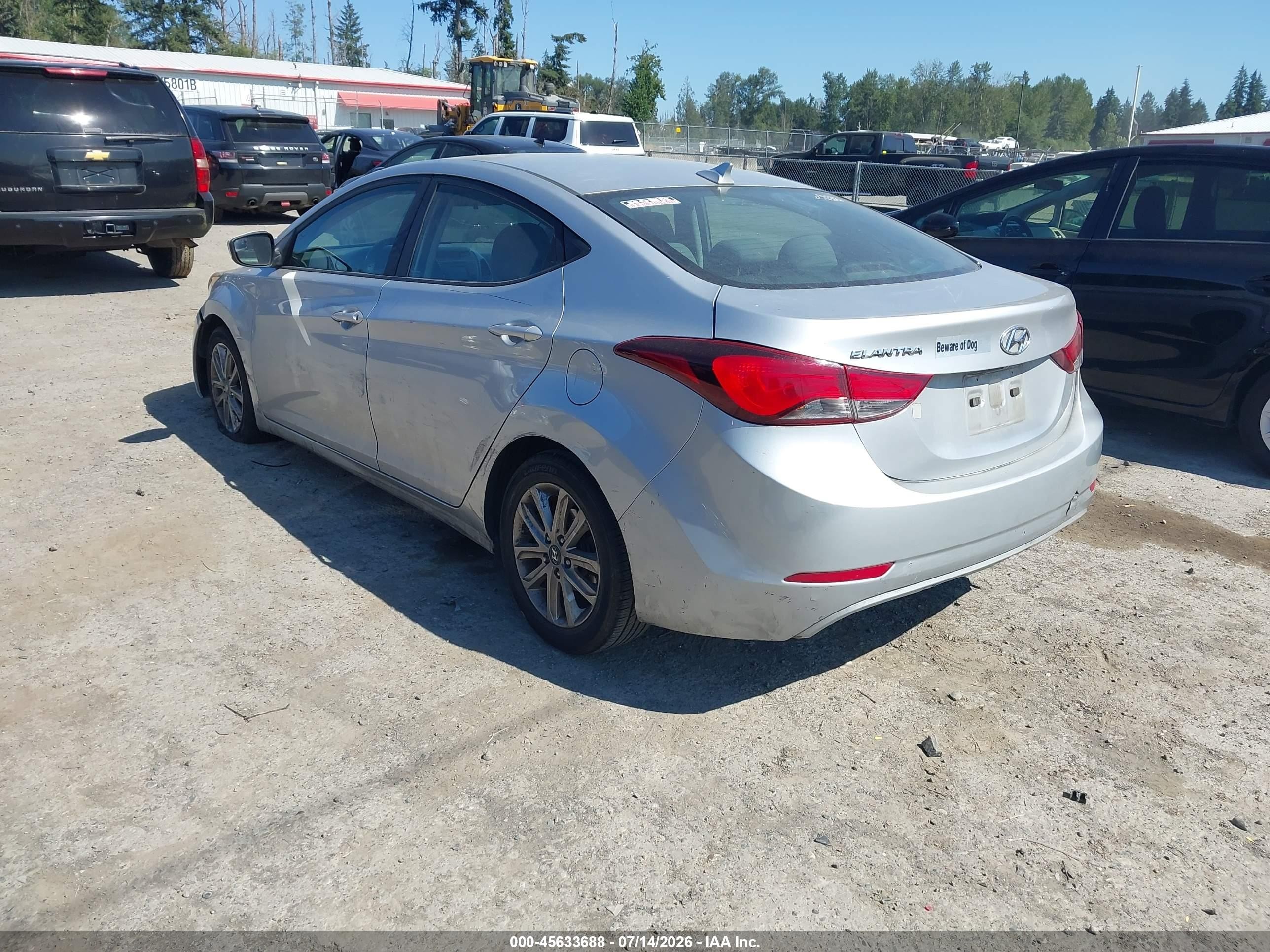 2014 Hyundai Elantra Se Silver vin: 5NPDH4AE6EH466019