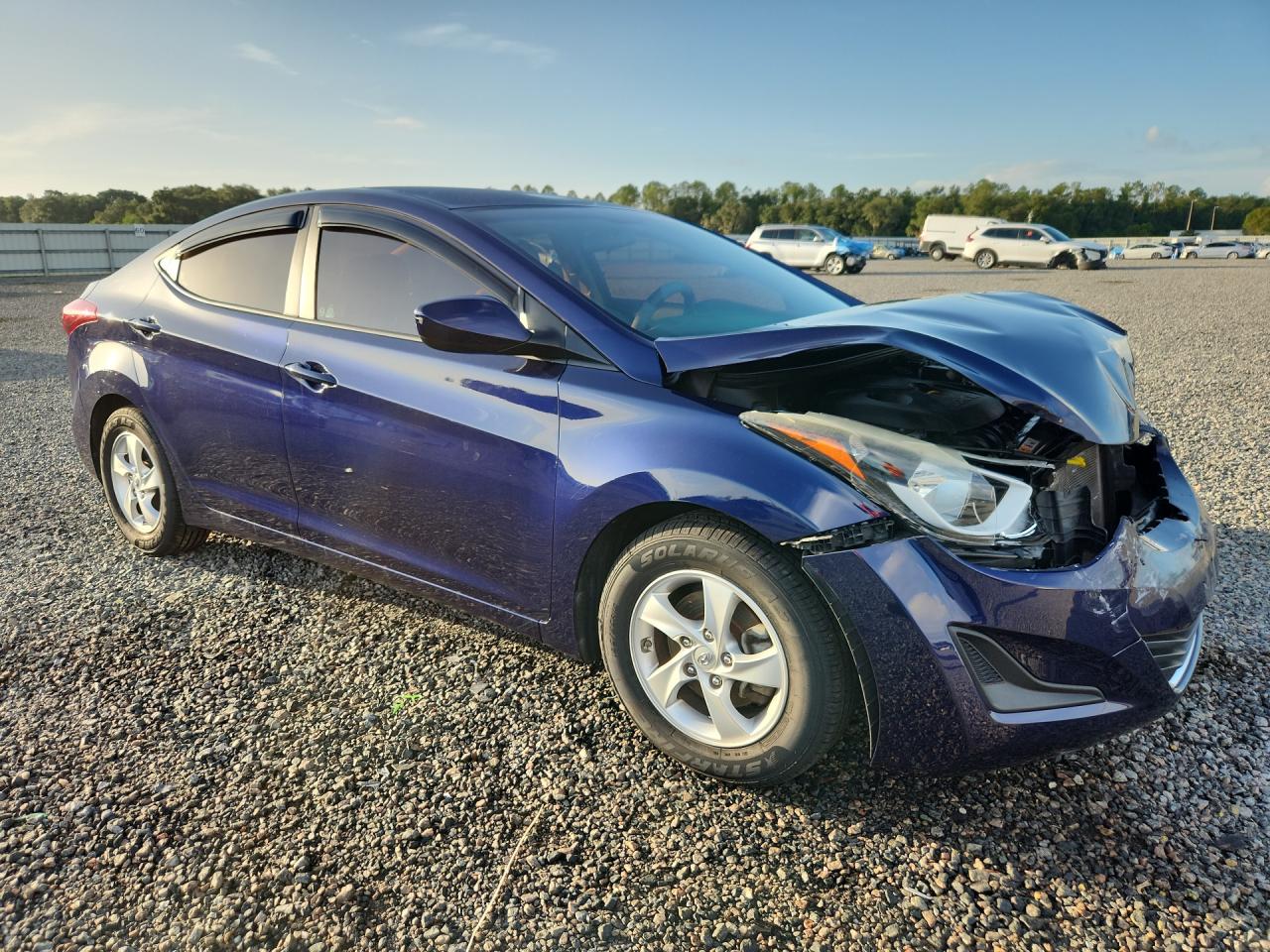 2014 Hyundai Elantra Se Blue vin: 5NPDH4AE6EH468918