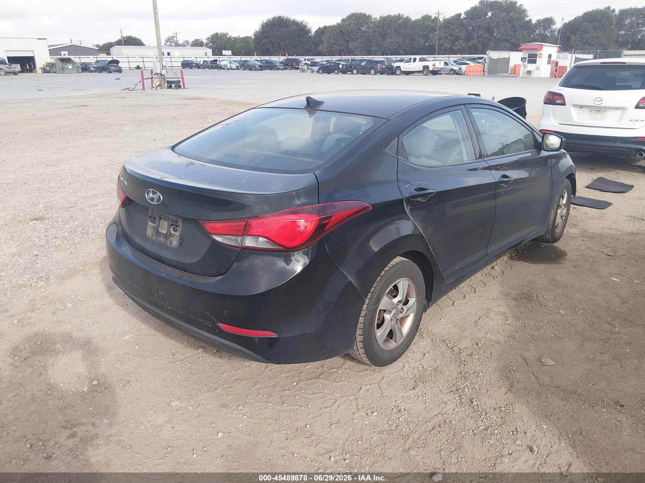 2014 Hyundai Elantra Se Black vin: 5NPDH4AE6EH471771