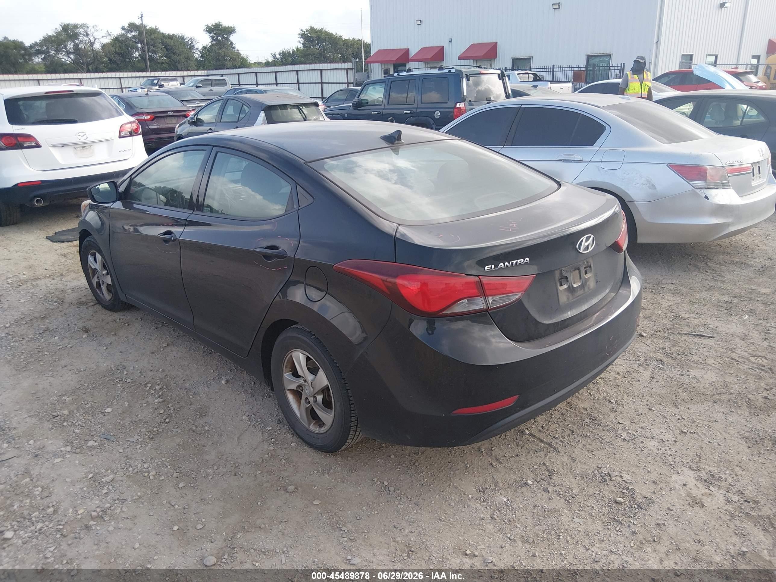 2014 Hyundai Elantra Se Black vin: 5NPDH4AE6EH471771