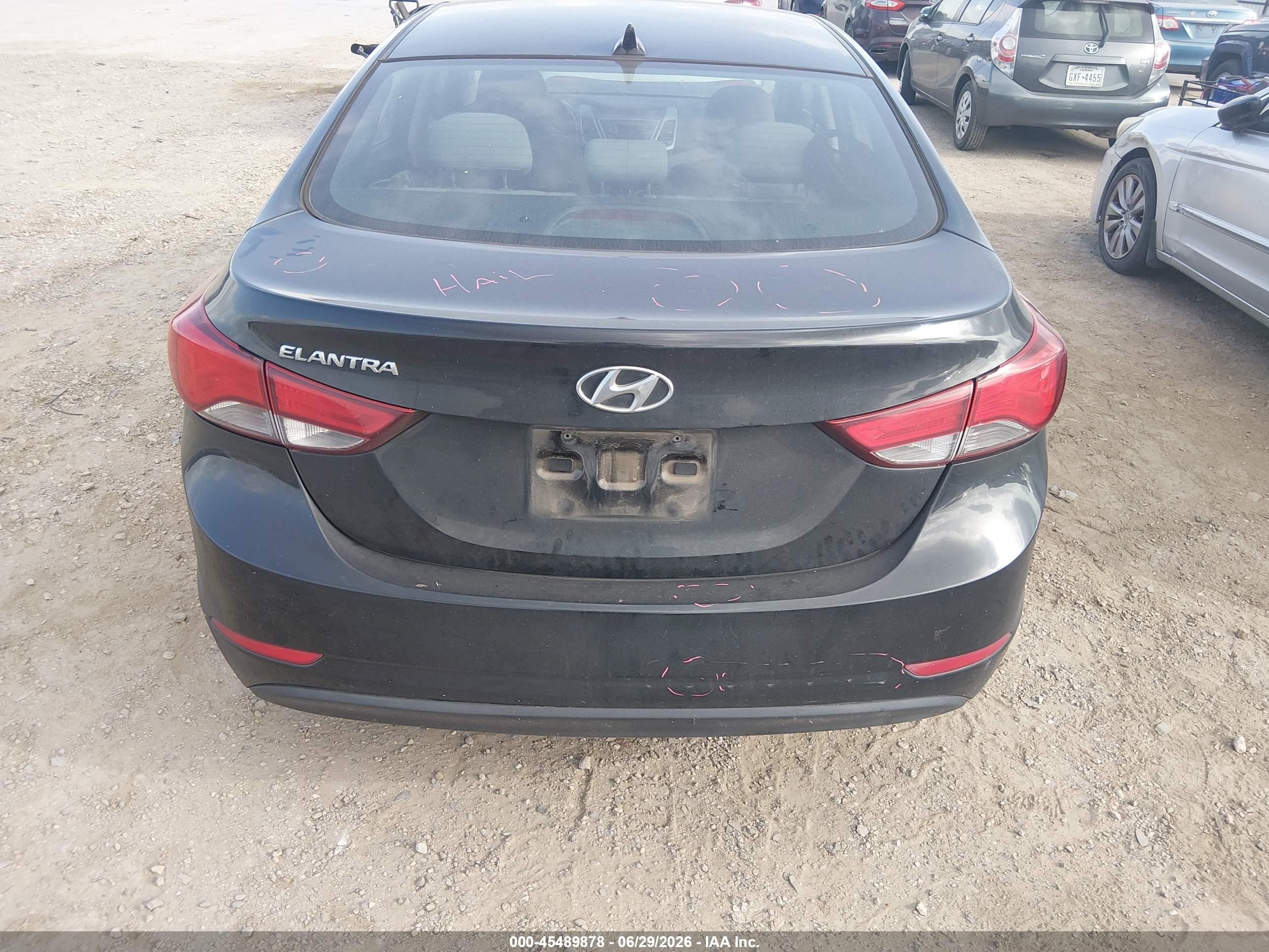 2014 Hyundai Elantra Se Black vin: 5NPDH4AE6EH471771