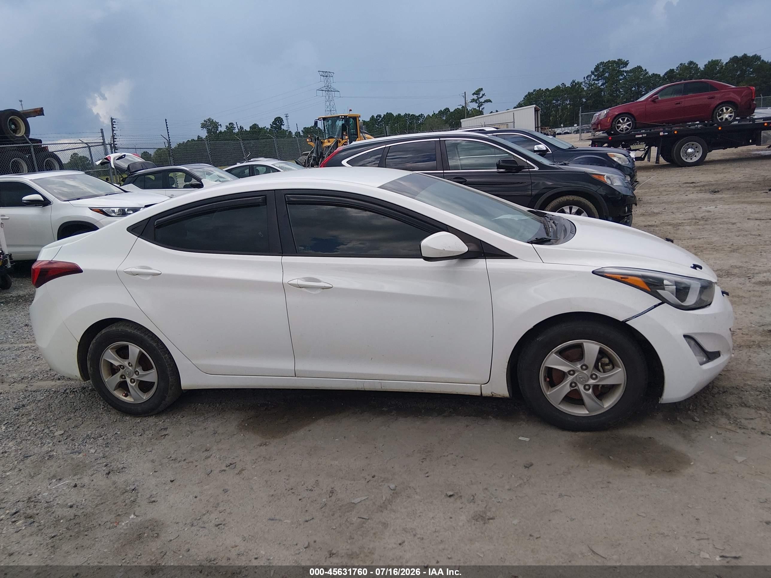 2014 Hyundai Elantra Se White vin: 5NPDH4AE6EH480681