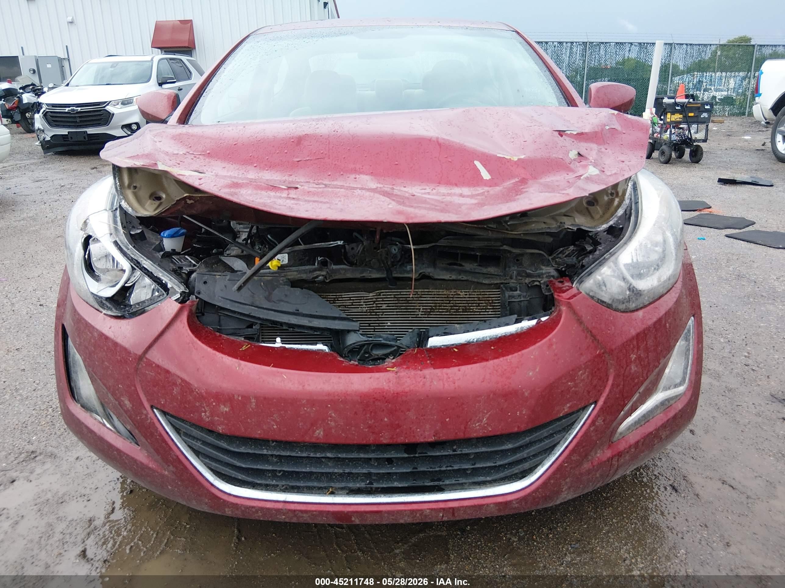 2014 Hyundai Elantra Se Red vin: 5NPDH4AE6EH482527