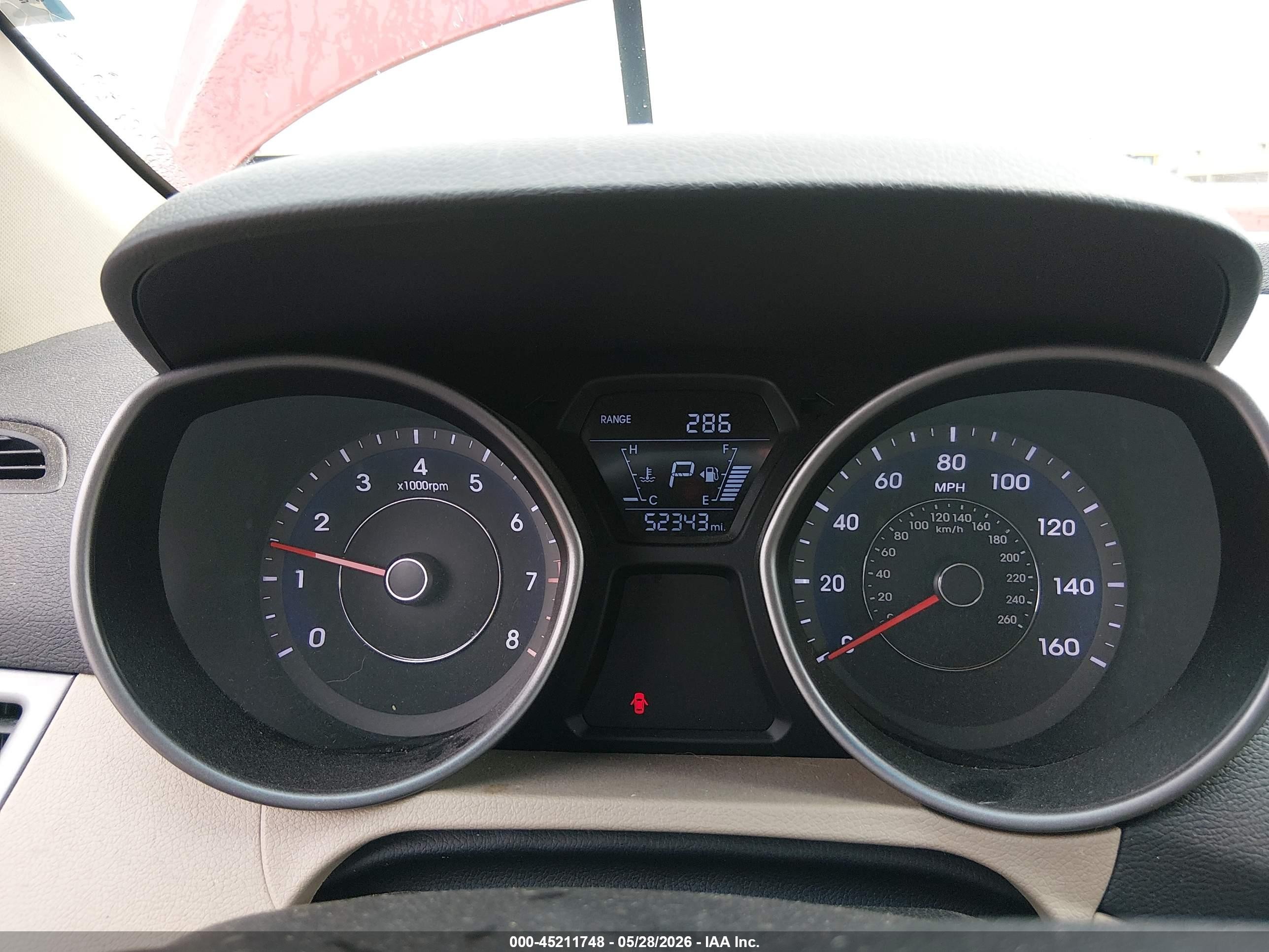 2014 Hyundai Elantra Se Red vin: 5NPDH4AE6EH482527