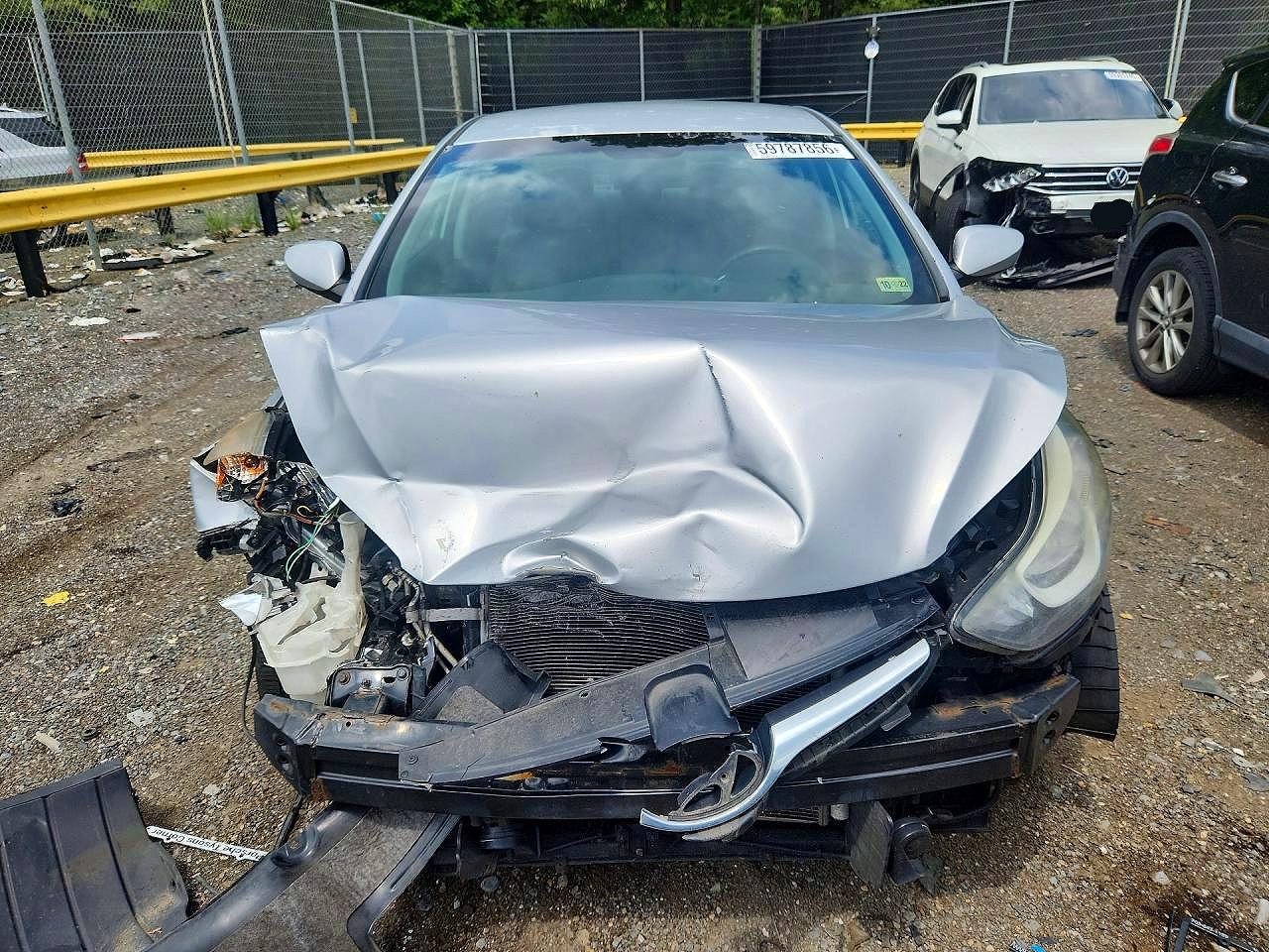 2014 Hyundai Elantra Se Silver vin: 5NPDH4AE6EH486982