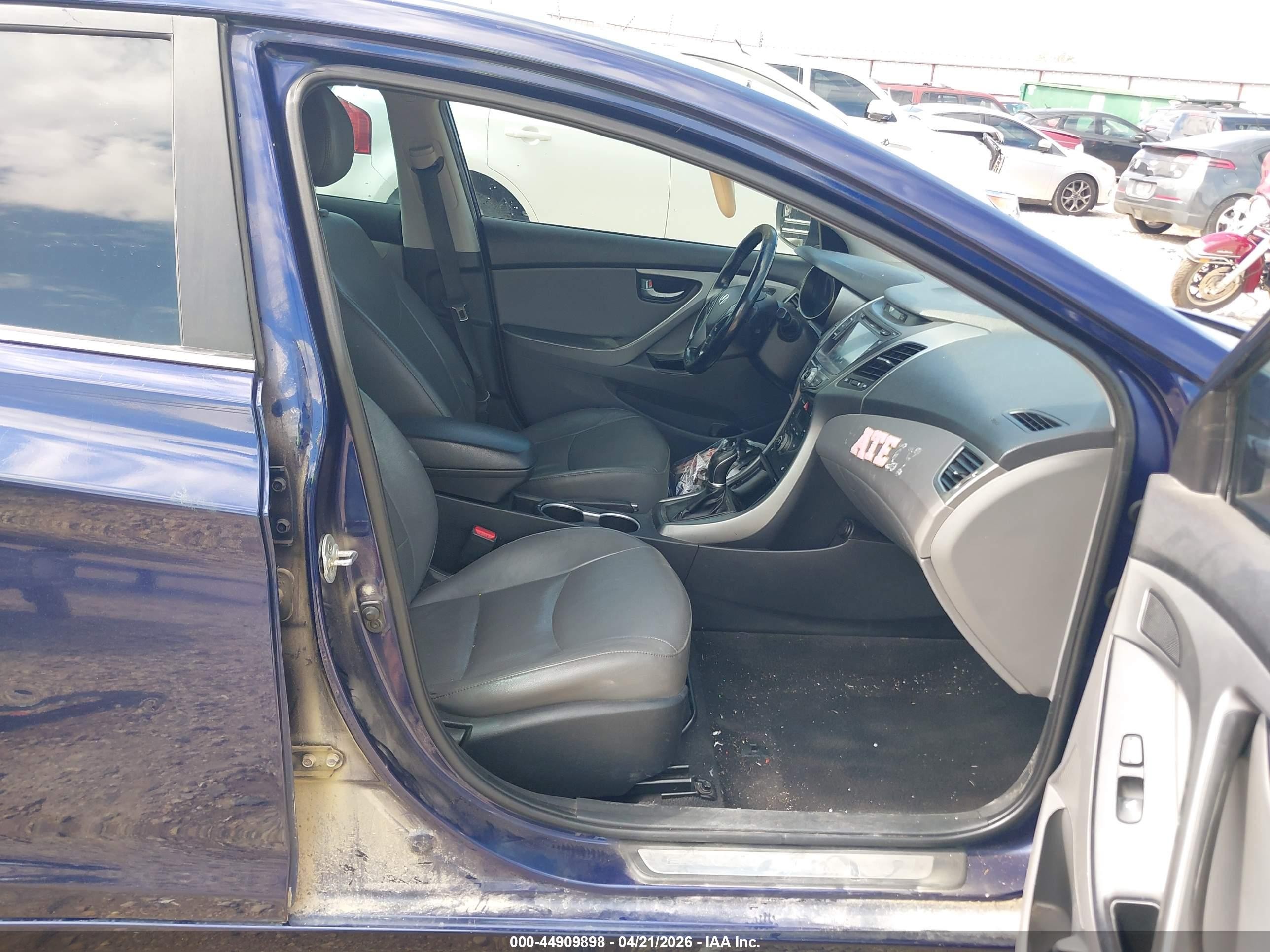 2014 Hyundai Elantra Limited Blue vin: 5NPDH4AE6EH488019