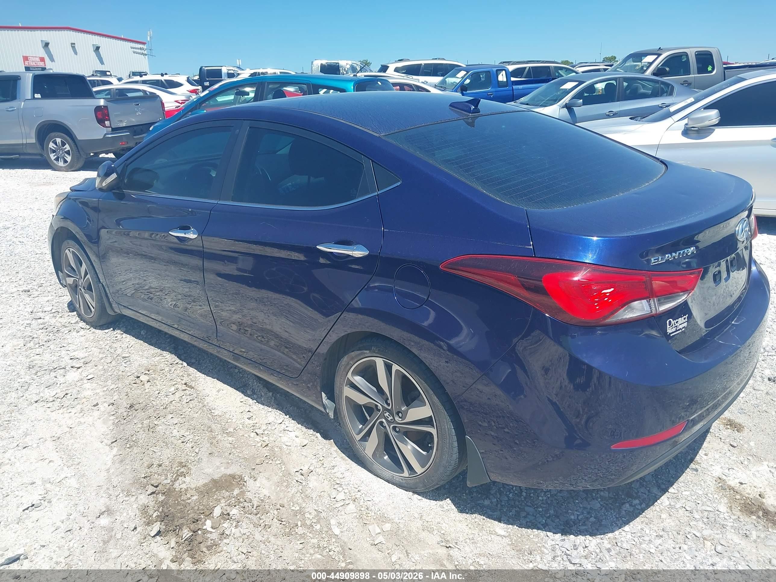 2014 Hyundai Elantra Limited Blue vin: 5NPDH4AE6EH488019