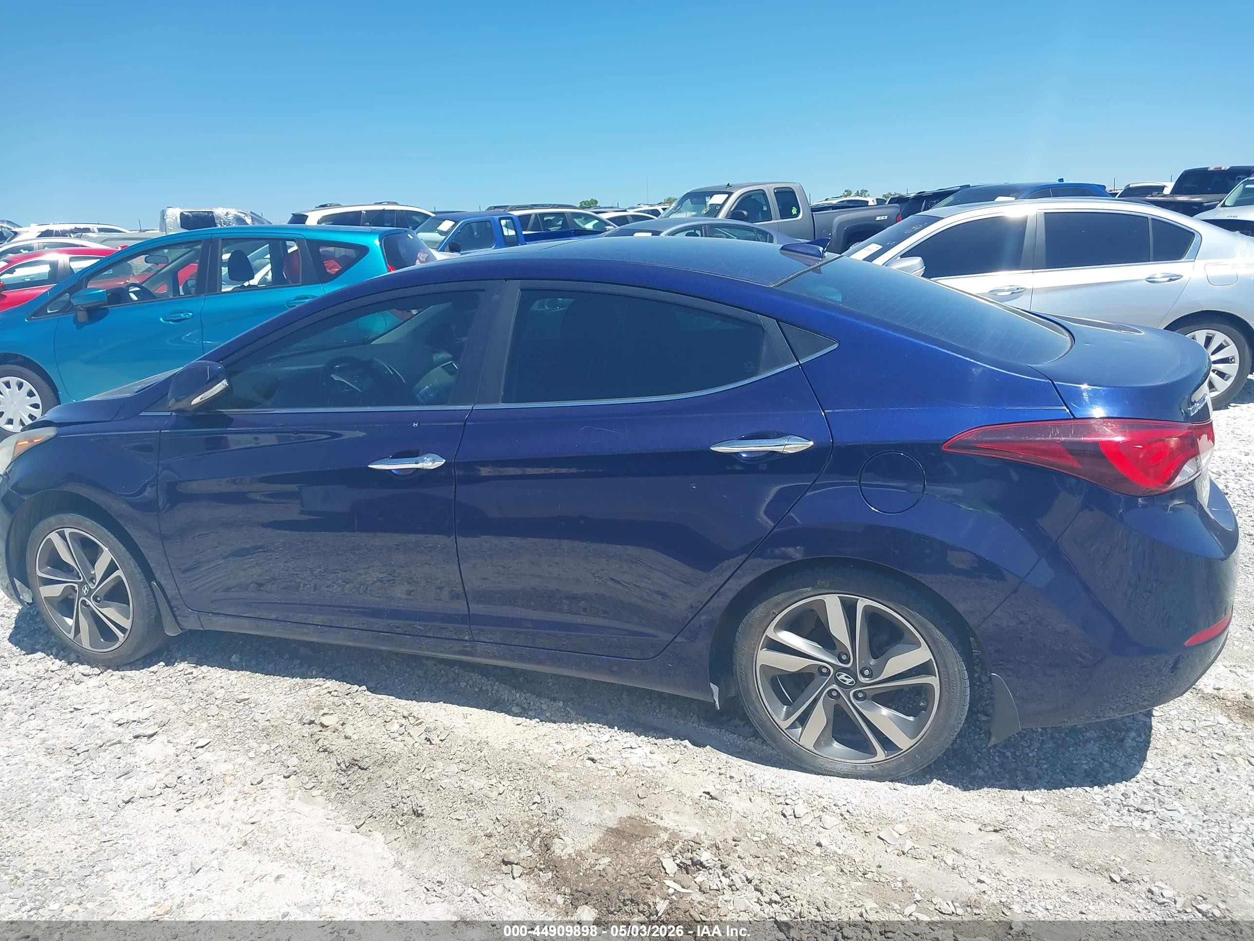 2014 Hyundai Elantra Limited Blue vin: 5NPDH4AE6EH488019