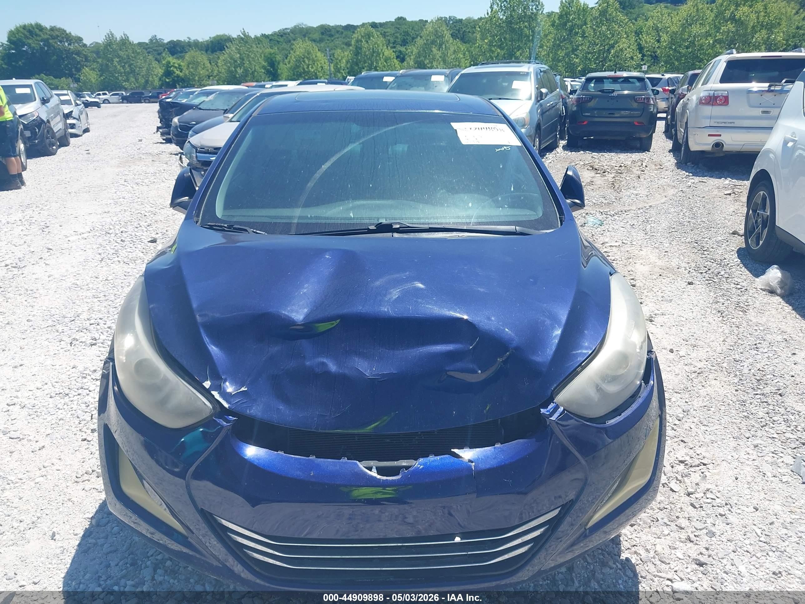 2014 Hyundai Elantra Limited Blue vin: 5NPDH4AE6EH488019