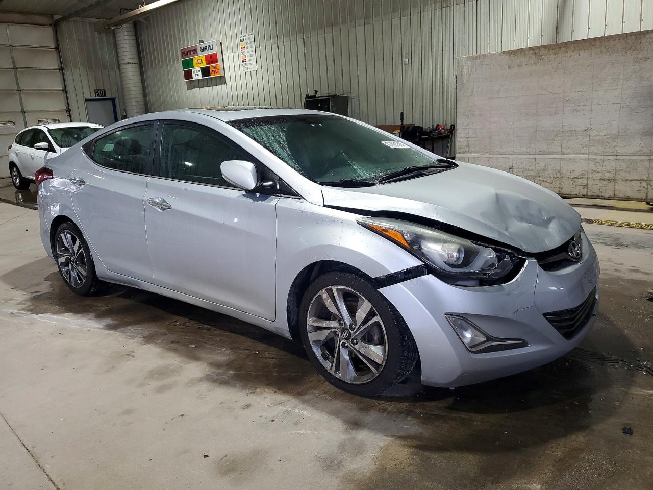 2014 Hyundai Elantra Limited Белый vin: 5NPDH4AE6EH488795