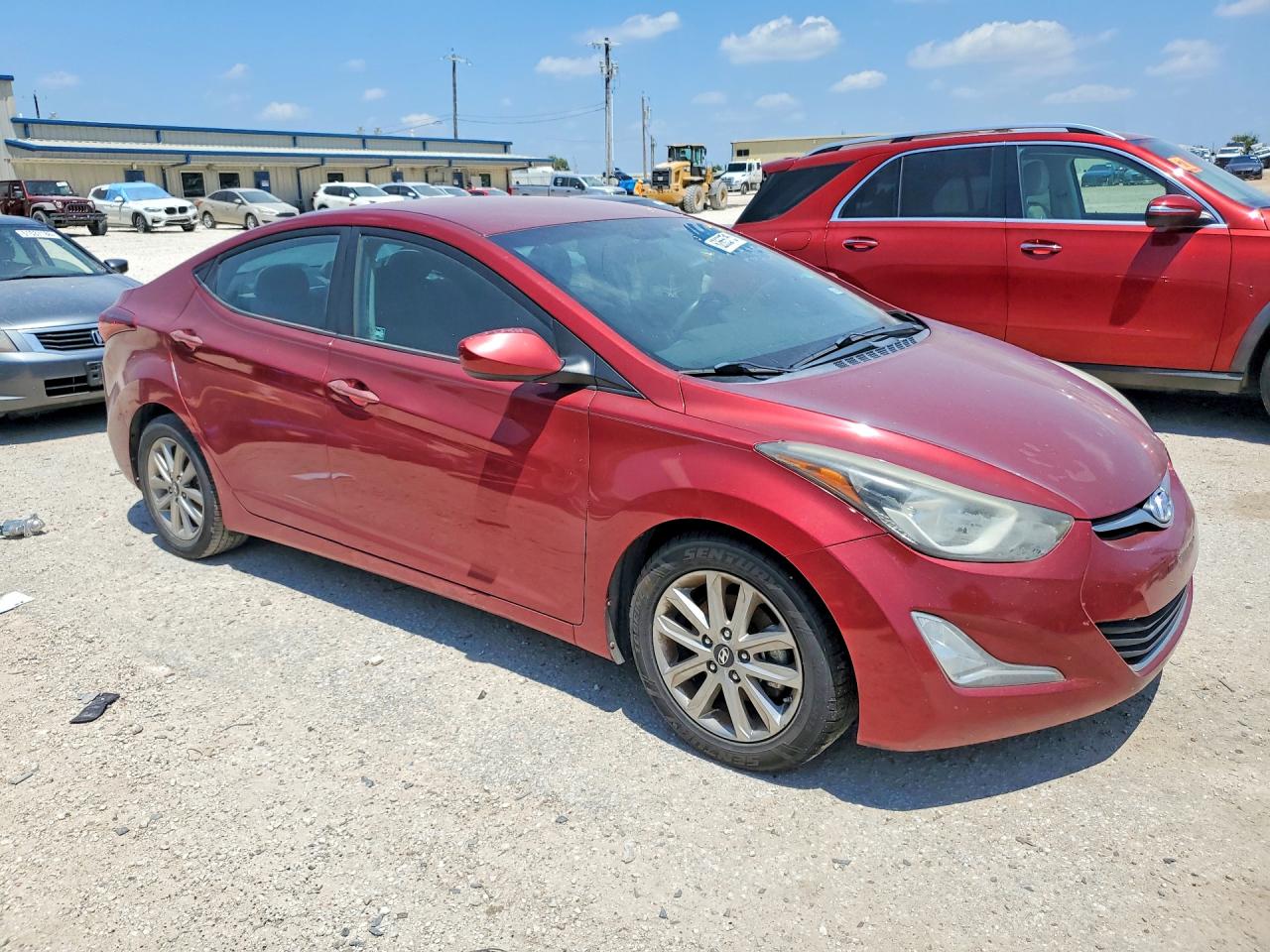 2014 Hyundai Elantra Se Red vin: 5NPDH4AE6EH496430