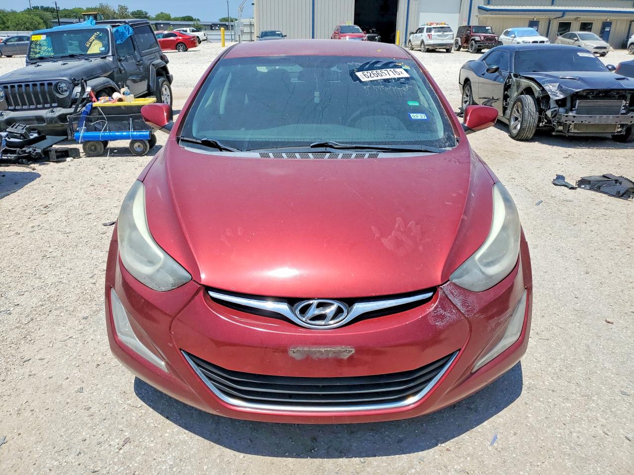 2014 Hyundai Elantra Se Red vin: 5NPDH4AE6EH496430