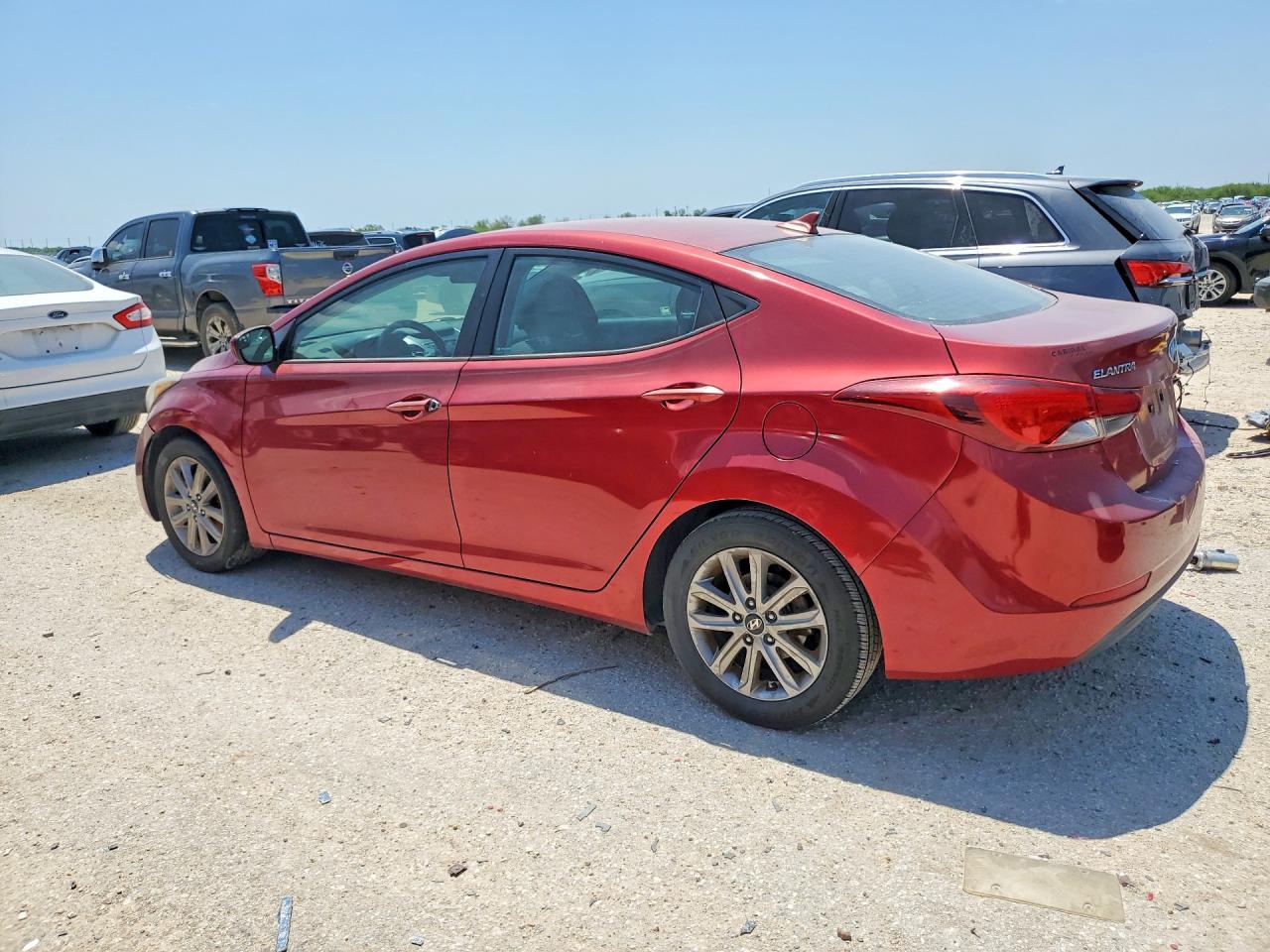 2014 Hyundai Elantra Se Red vin: 5NPDH4AE6EH496430