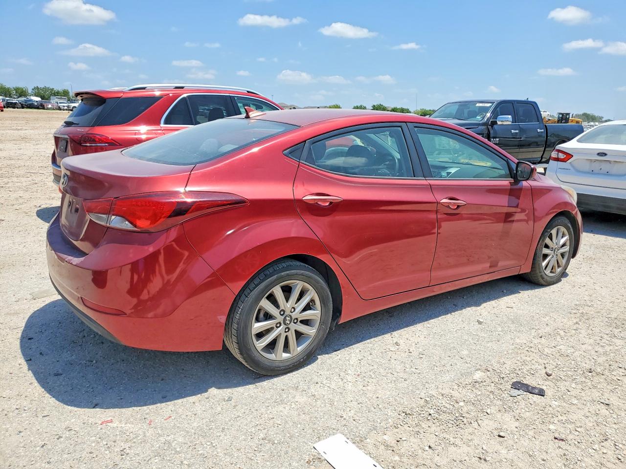 2014 Hyundai Elantra Se Red vin: 5NPDH4AE6EH496430